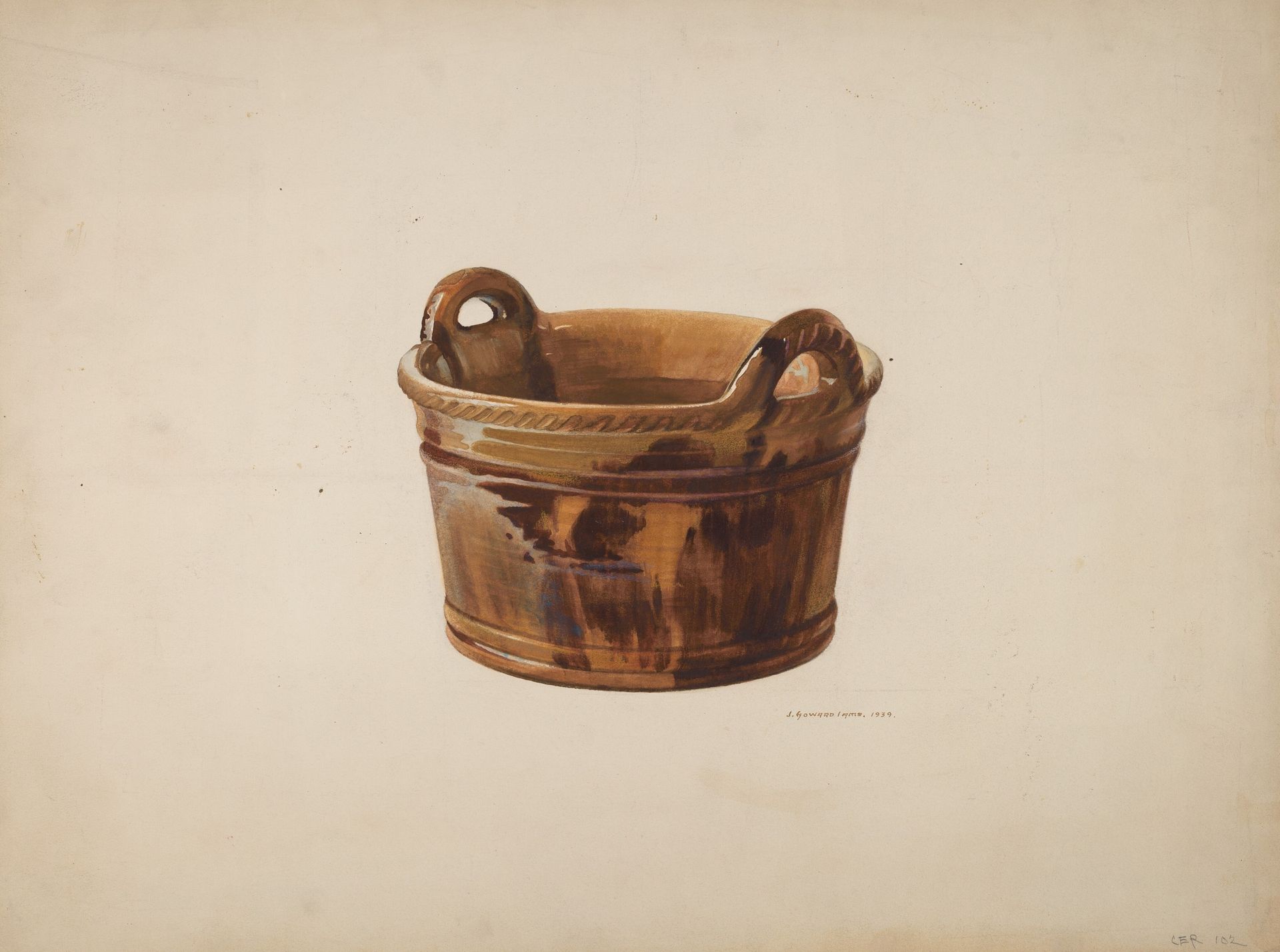 Pottery Basket by J. Howard Iams