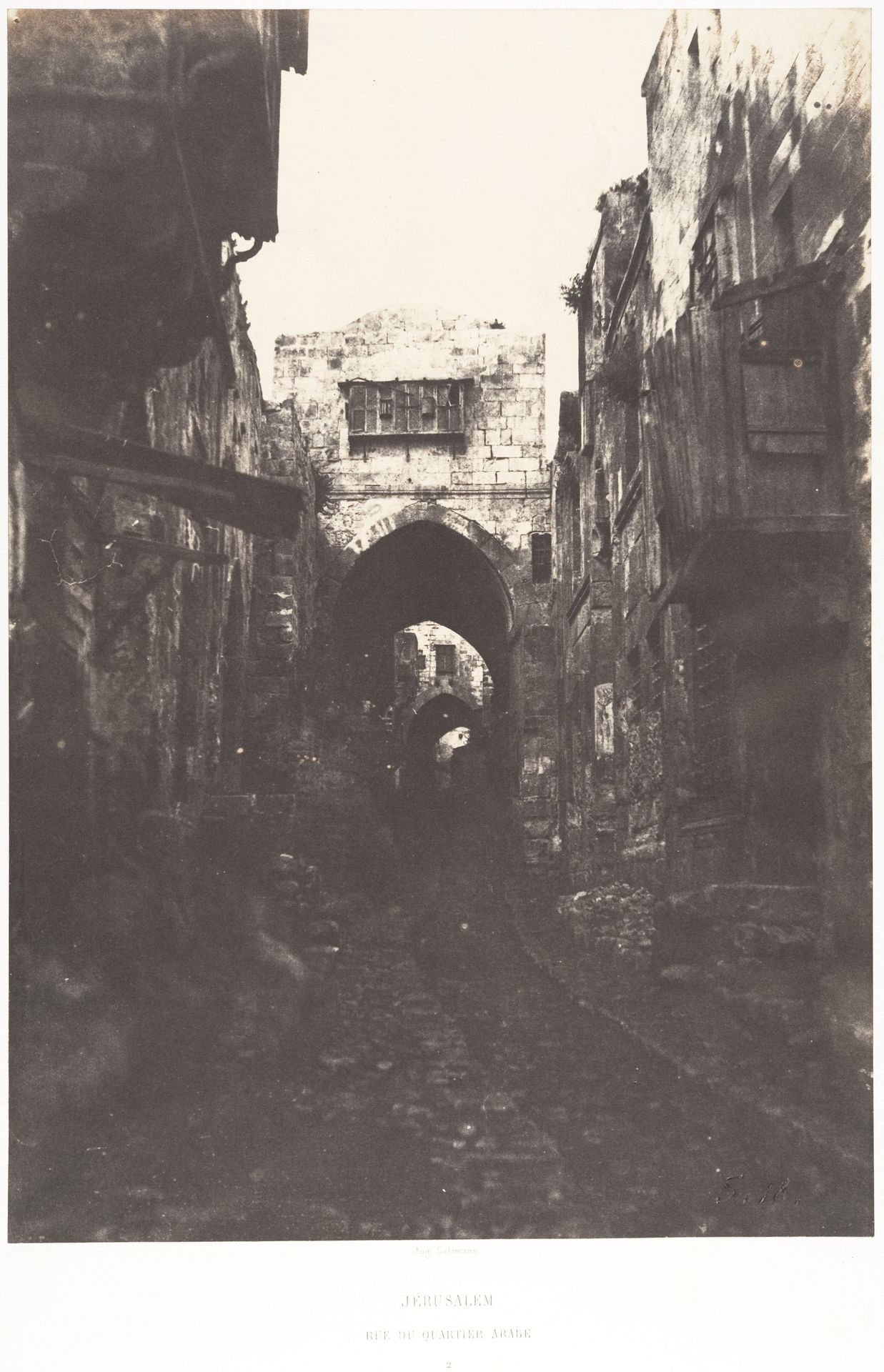 Jérusalem, Rue du quartier arabe, 2 by Auguste Salzmann