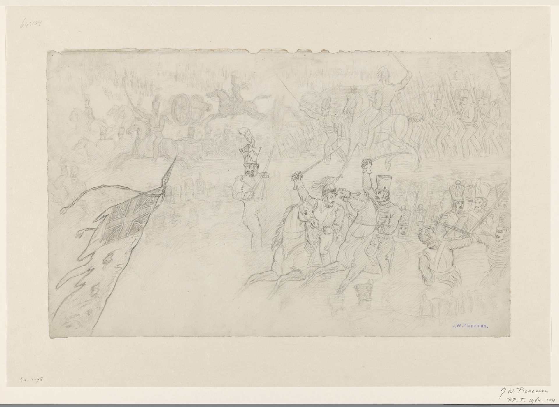 Detail uit het schilderij De Slag bij Waterloo by Jan Willem Pieneman