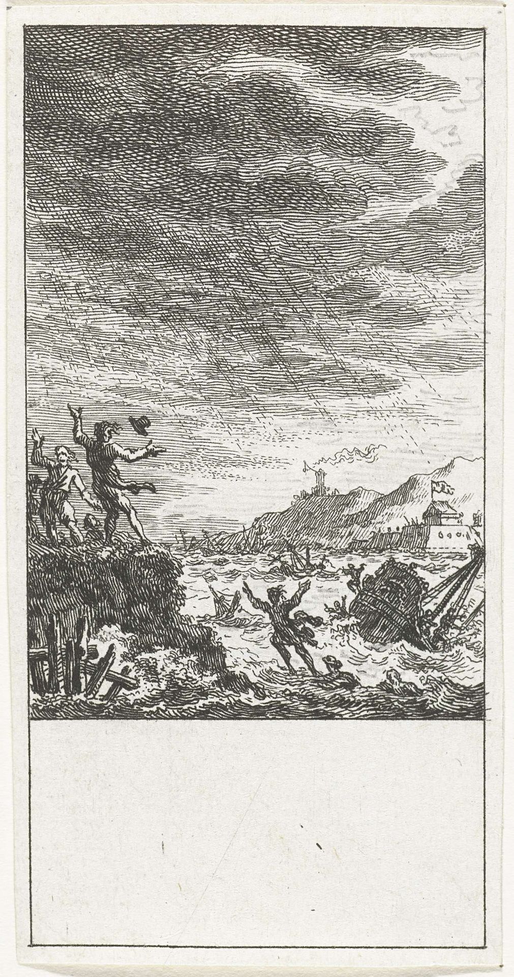 Watersnood van 1740-1741 by Simon Fokke