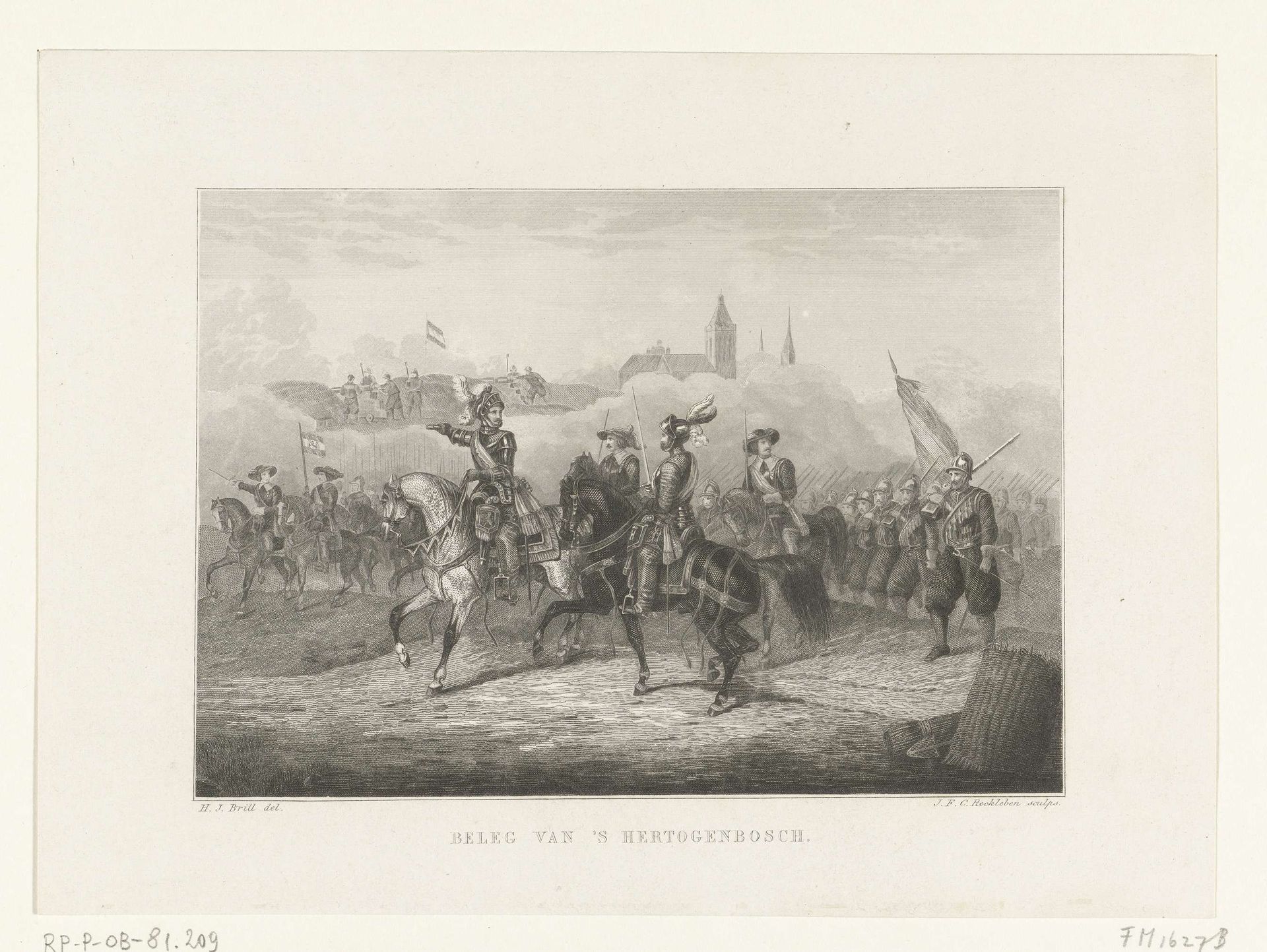 Frederik Hendrik bij het beleg van Den Bosch, 1629 by Jan Frederik Christiaan Reckleben