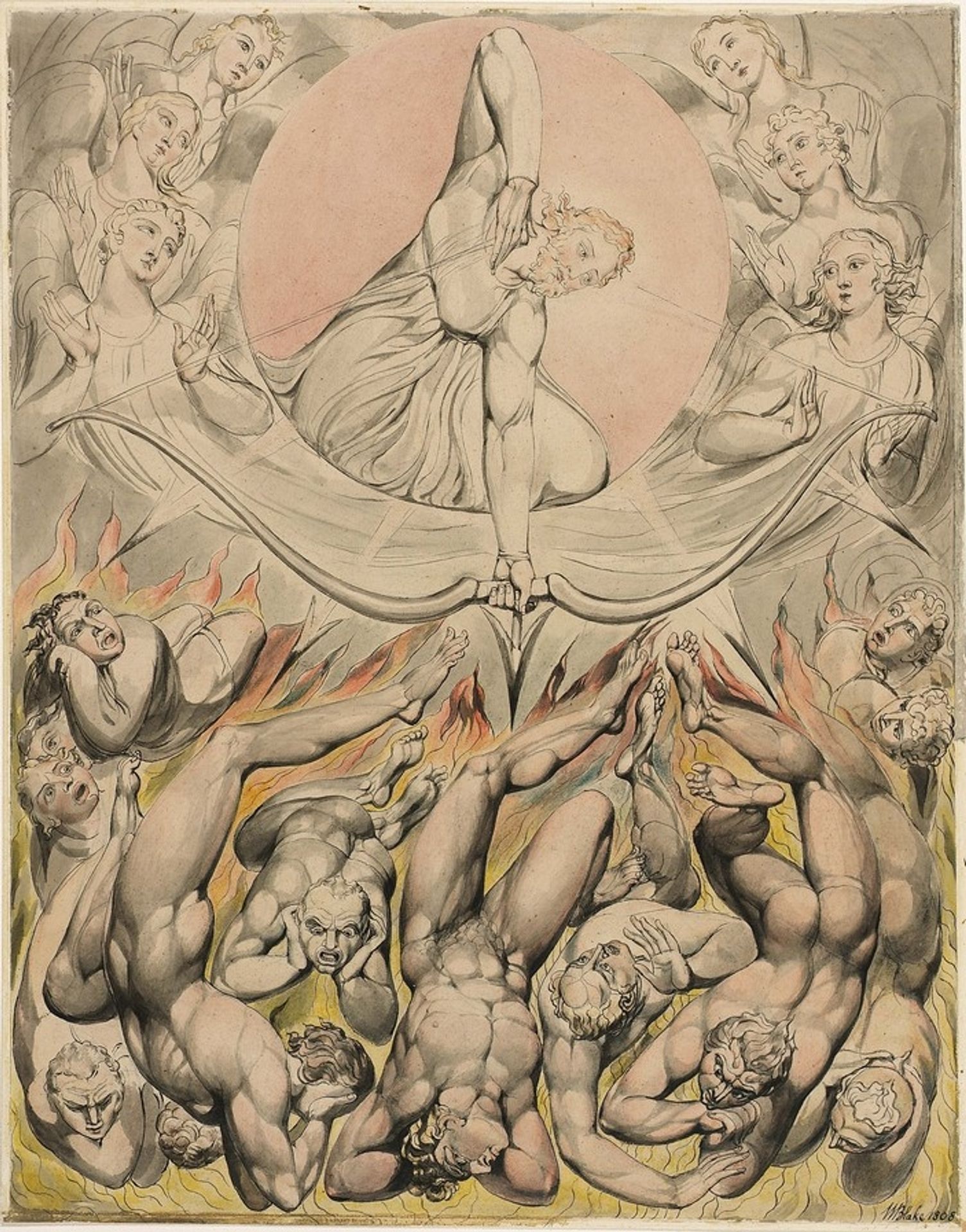 The Casting of the Rebel Angels into Hell by William Blake