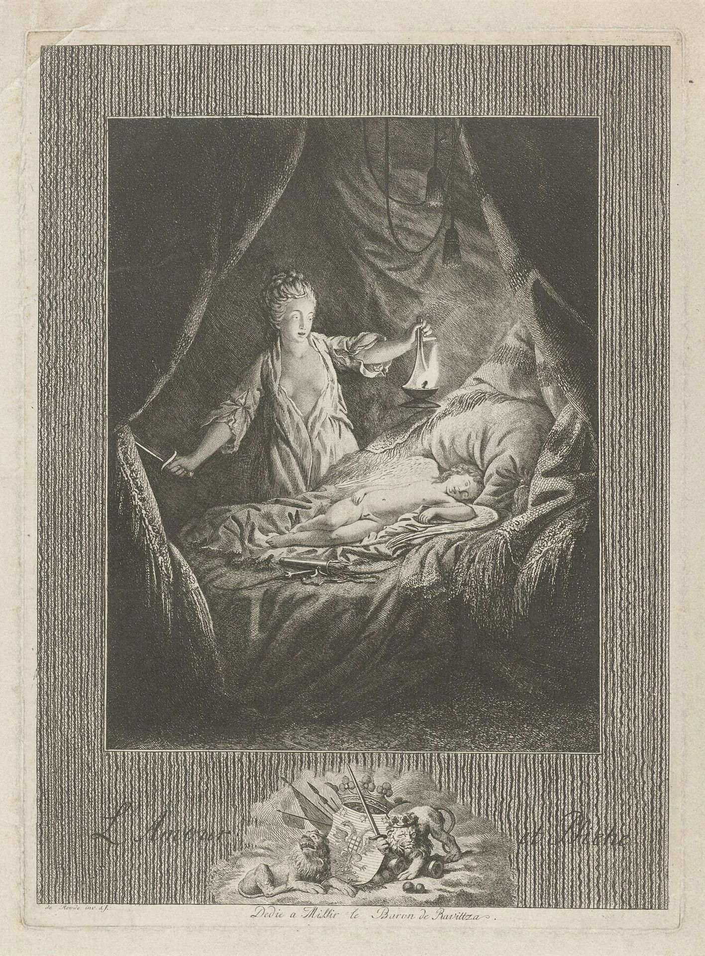 Amor en Psyche by Theodorus de Roode