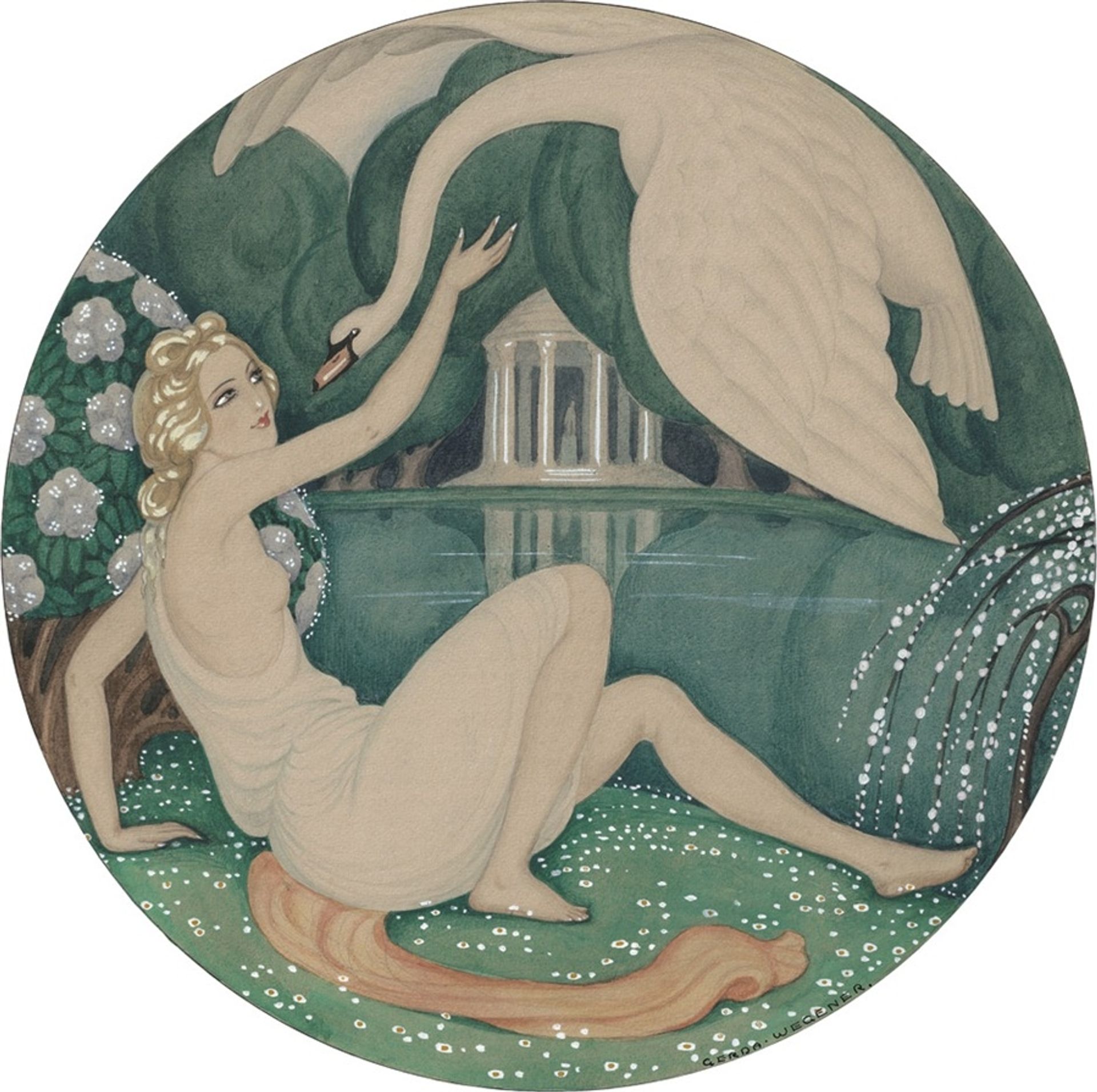 Leda and the Swan by Gerda Wegener