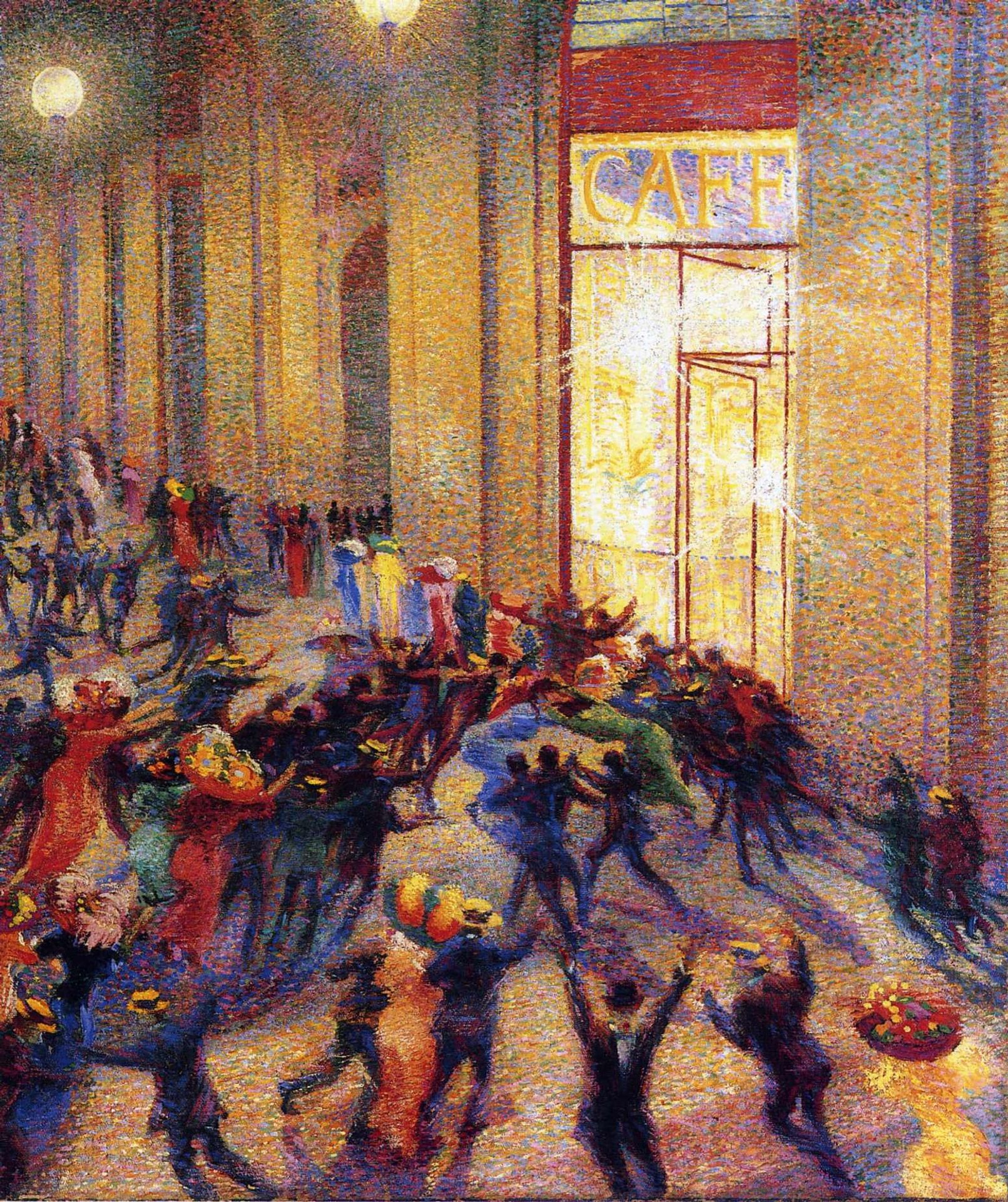Riot in the Galleria by Umberto Boccioni