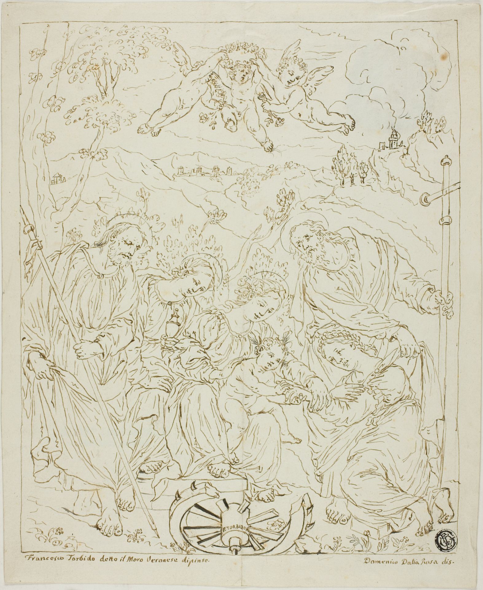 Marriage of Saint Catherine by Domenico dalla Rosa