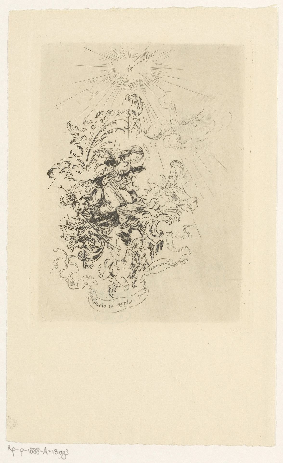 Allegorie op de kerstnacht by Peter von Halm