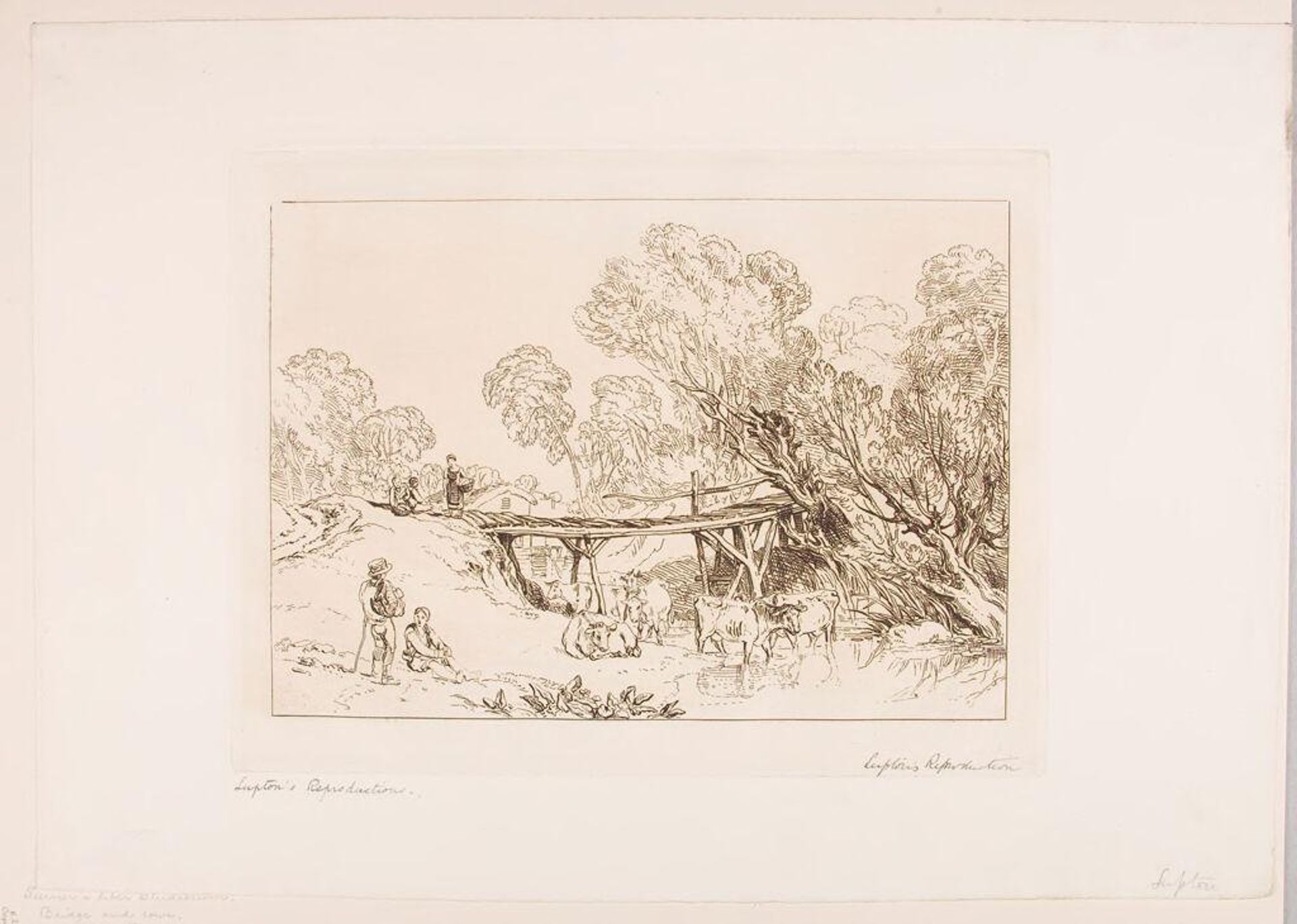 Bridge and Cows by Thomas Goff Lupton