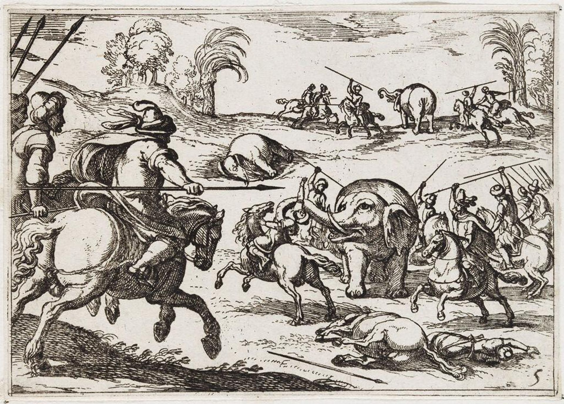 Elephant Hunt by Antonio Tempesta