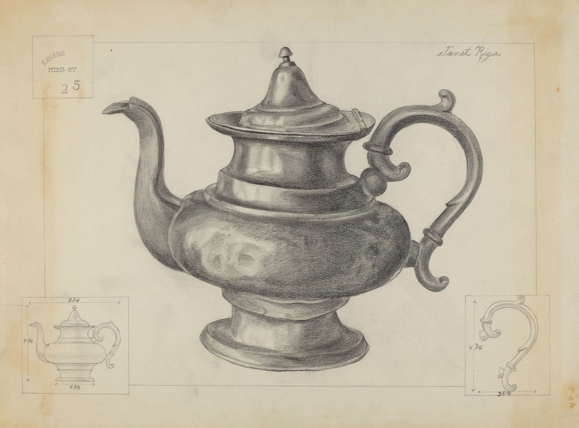 Pewter Teapot by Janet Riza