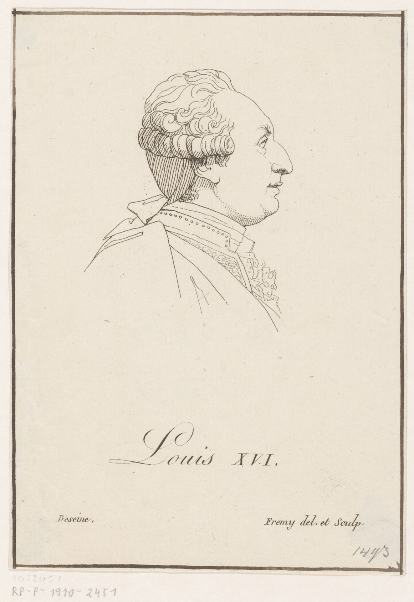 Portret van Lodewijk XVI van Frankrijk by Jacques Noël Marie Frémy