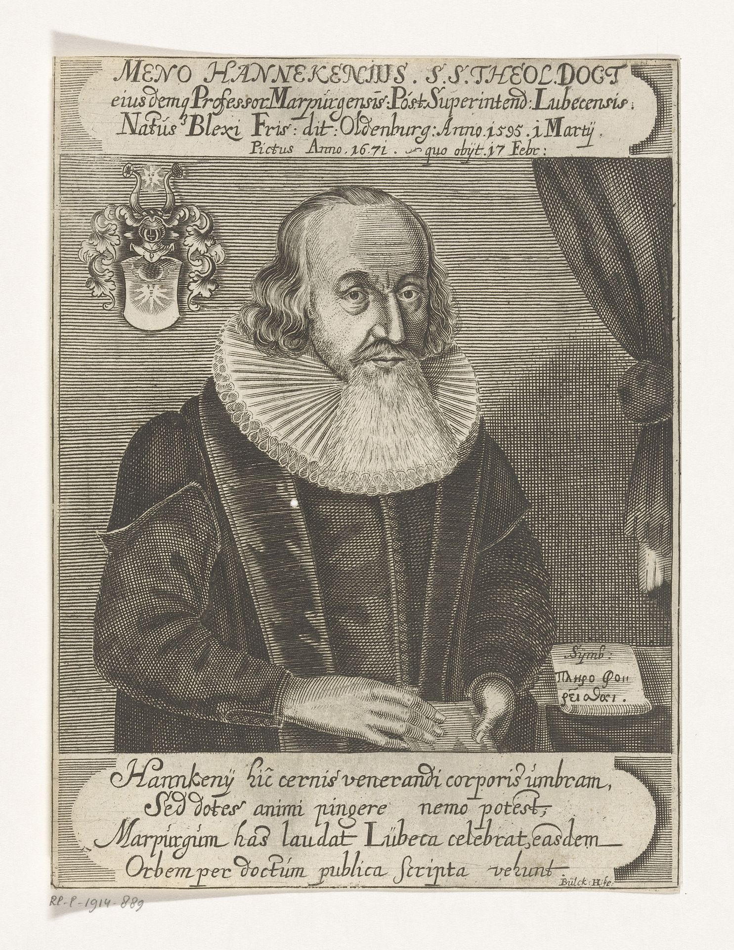 Portret van Menno Hanneken by Martin Bülck