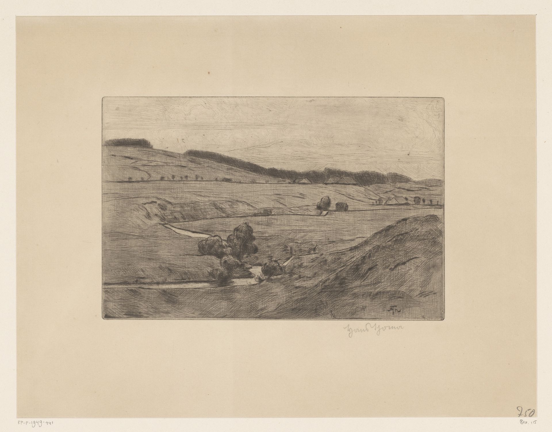 Heuvelachtig landschap by Hans Thoma