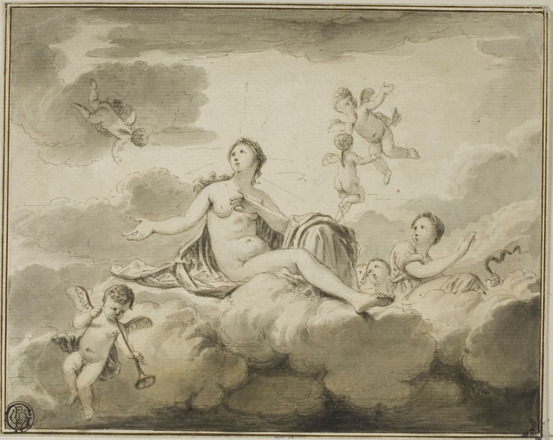 Ceiling Design: Truth Triumphant, with Prudence and Other by Jean Michel Moreau the Younger