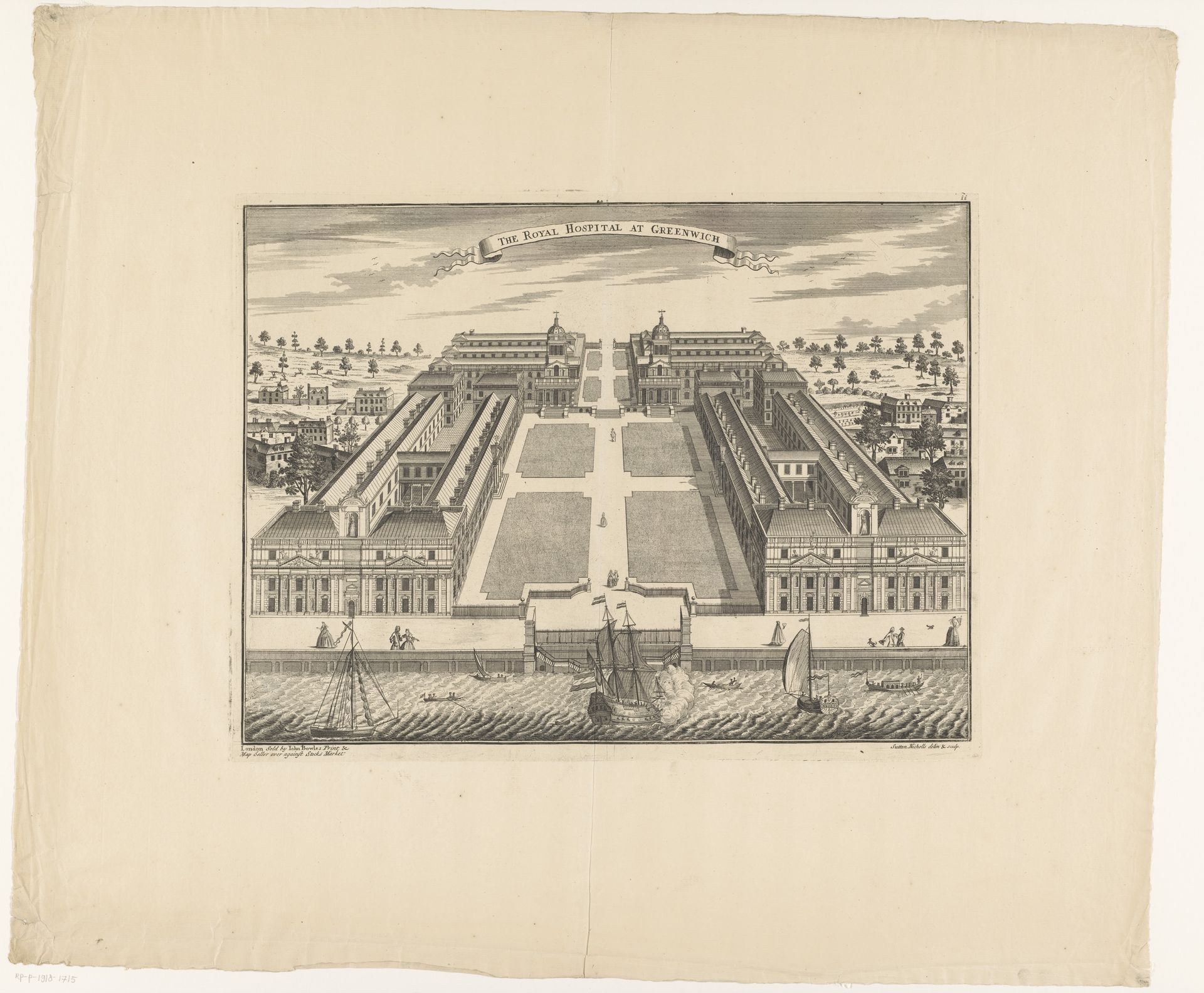 Gezicht op Greenwich Hospital in Londen by Sutton Nicholls