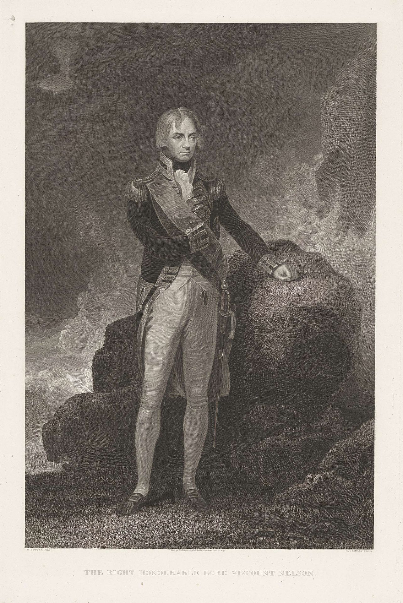 Portret van Horatio Nelson by William (I) Bromley