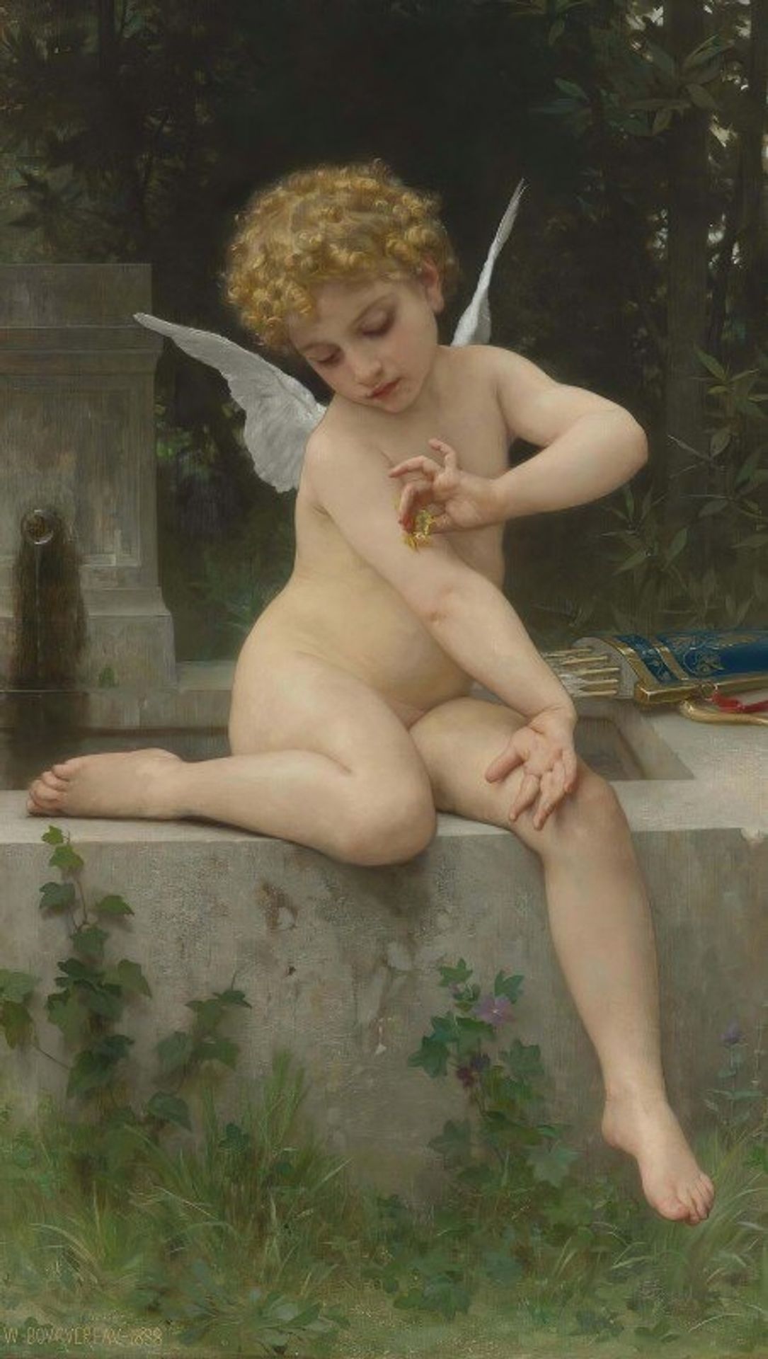 L’amour Au Papillon by William Bouguereau