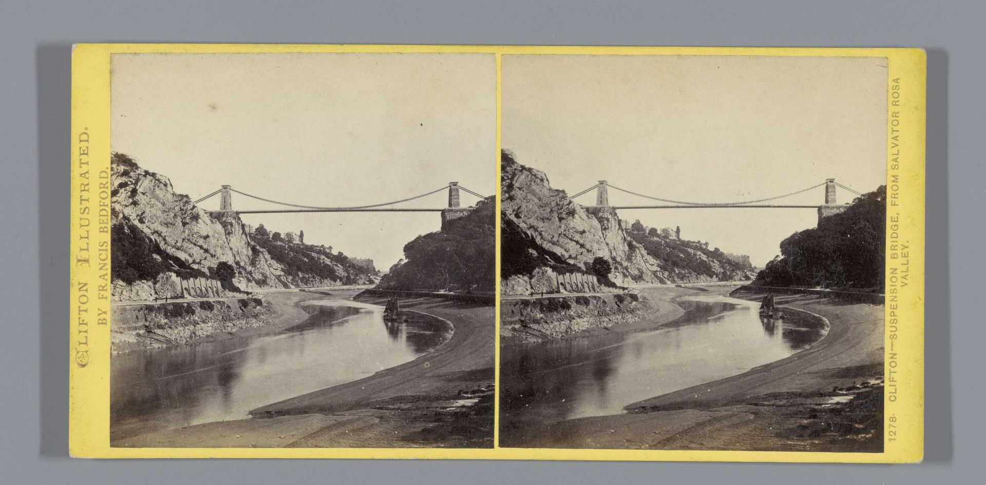 Gezicht op de Clifton Suspension Bridge by Francis Bedford