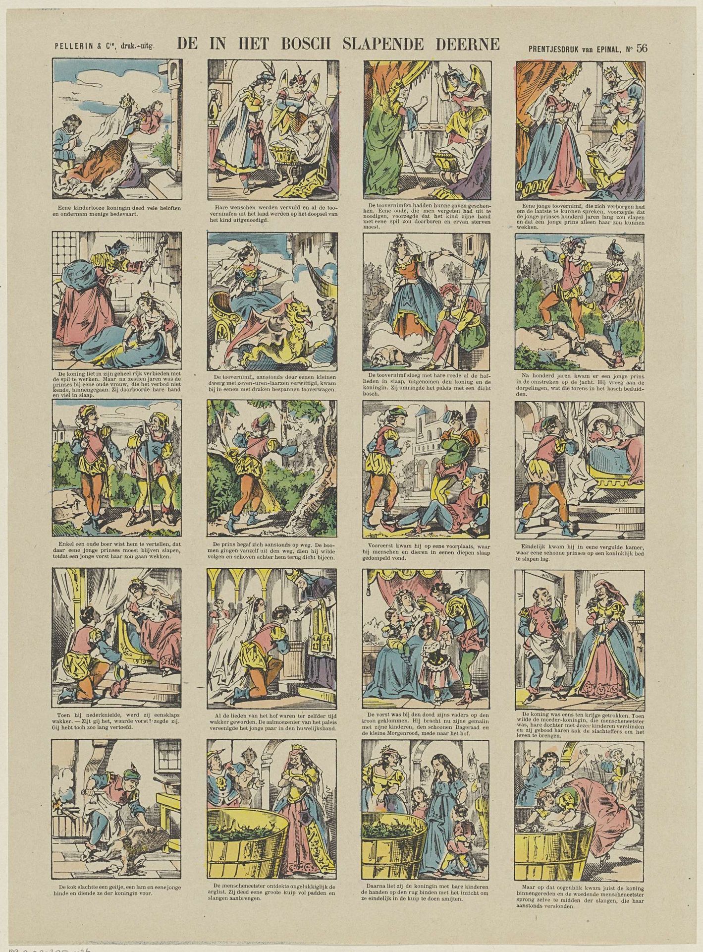 De in het bosch slapende deerne by Pellerin & Cie.