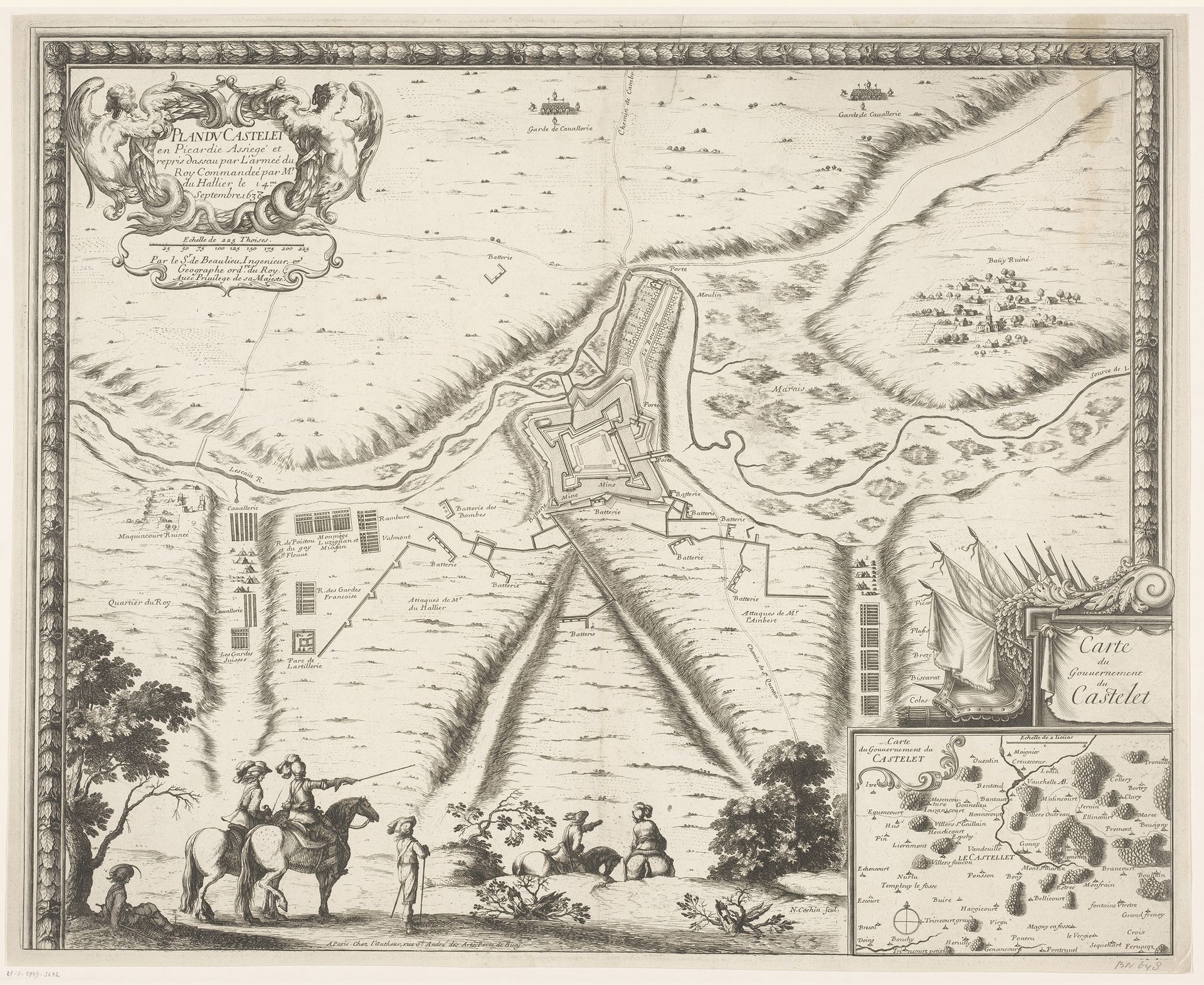 Plattegrond van Le Castellet,1638 by Nicolas Cochin