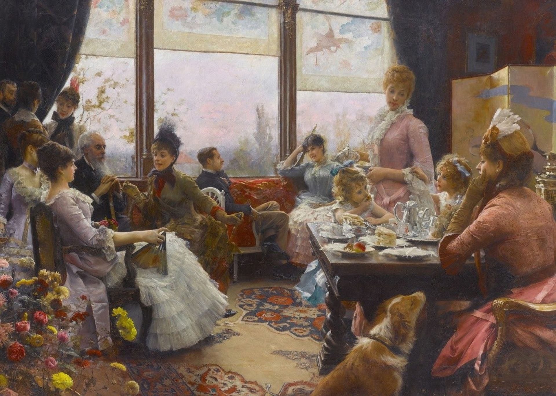 Five o’clock tea by Julius Leblanc Stewart