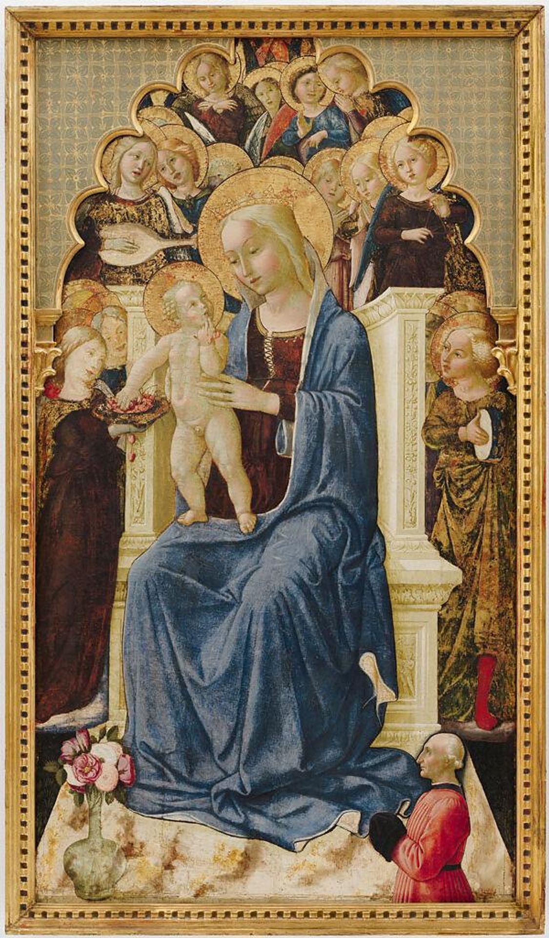 The Madonna Enthroned, from a triptych by NiccolÃ² da Foligno