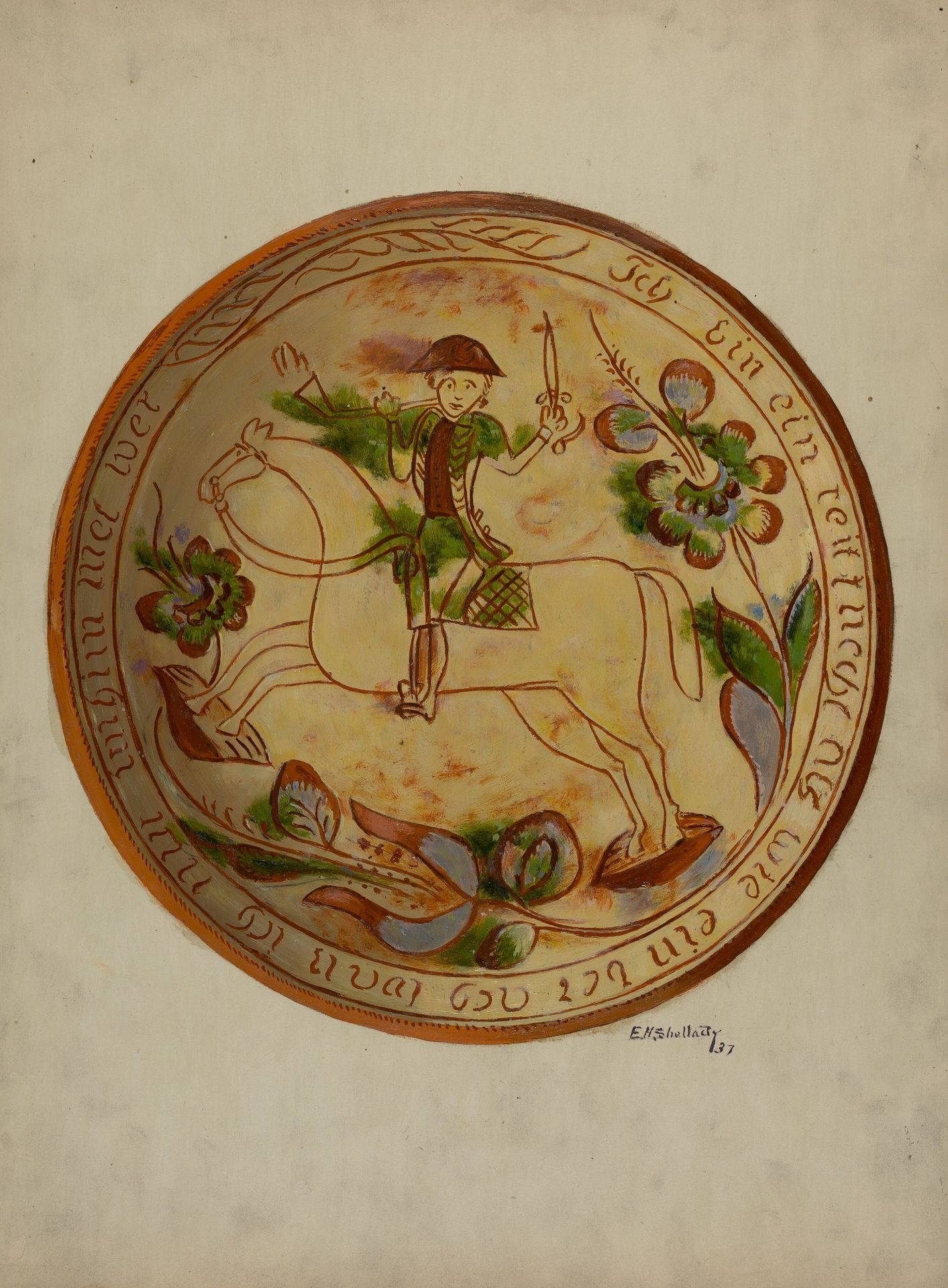 Pa. German Plate by Archie Thompson