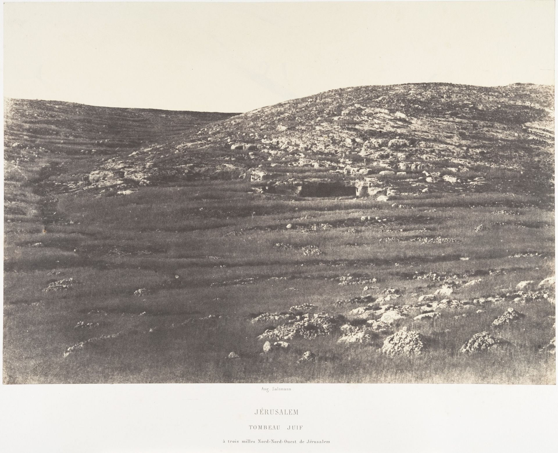 Jérusalem, Tombeau Juif, à trois milles Nord-Nord-Ouest de Jérusalem by Auguste Salzmann