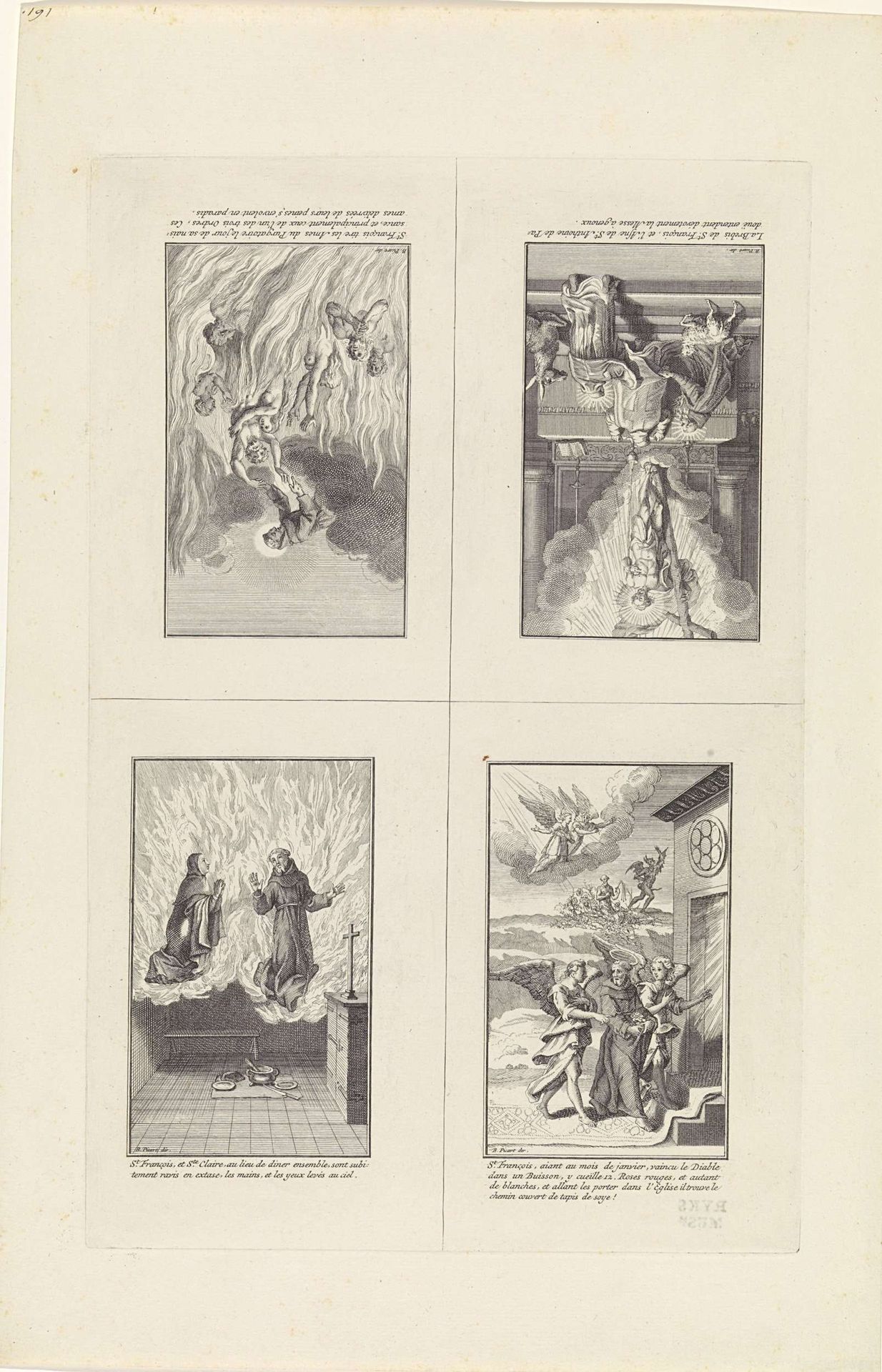 Scènes uit het leven van Heilige Franciscus van Assisi by Bernard Picart