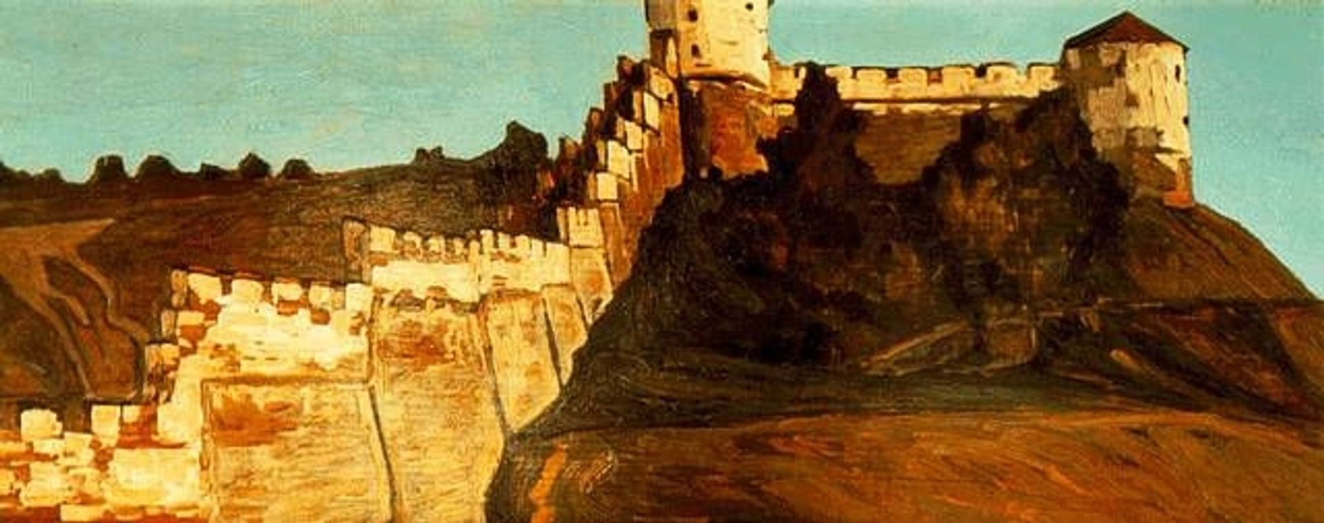 Walls of Kremlin in Novgorod by Nicholas Roerich