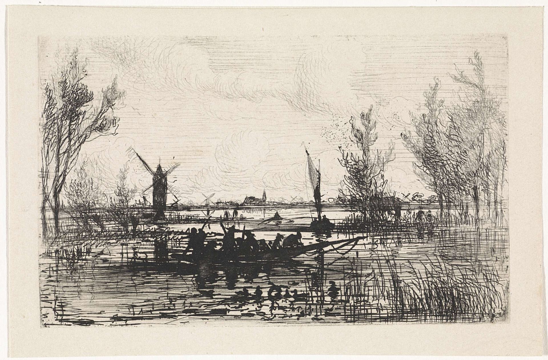 Hollands landschap by Johannes Tavenraat