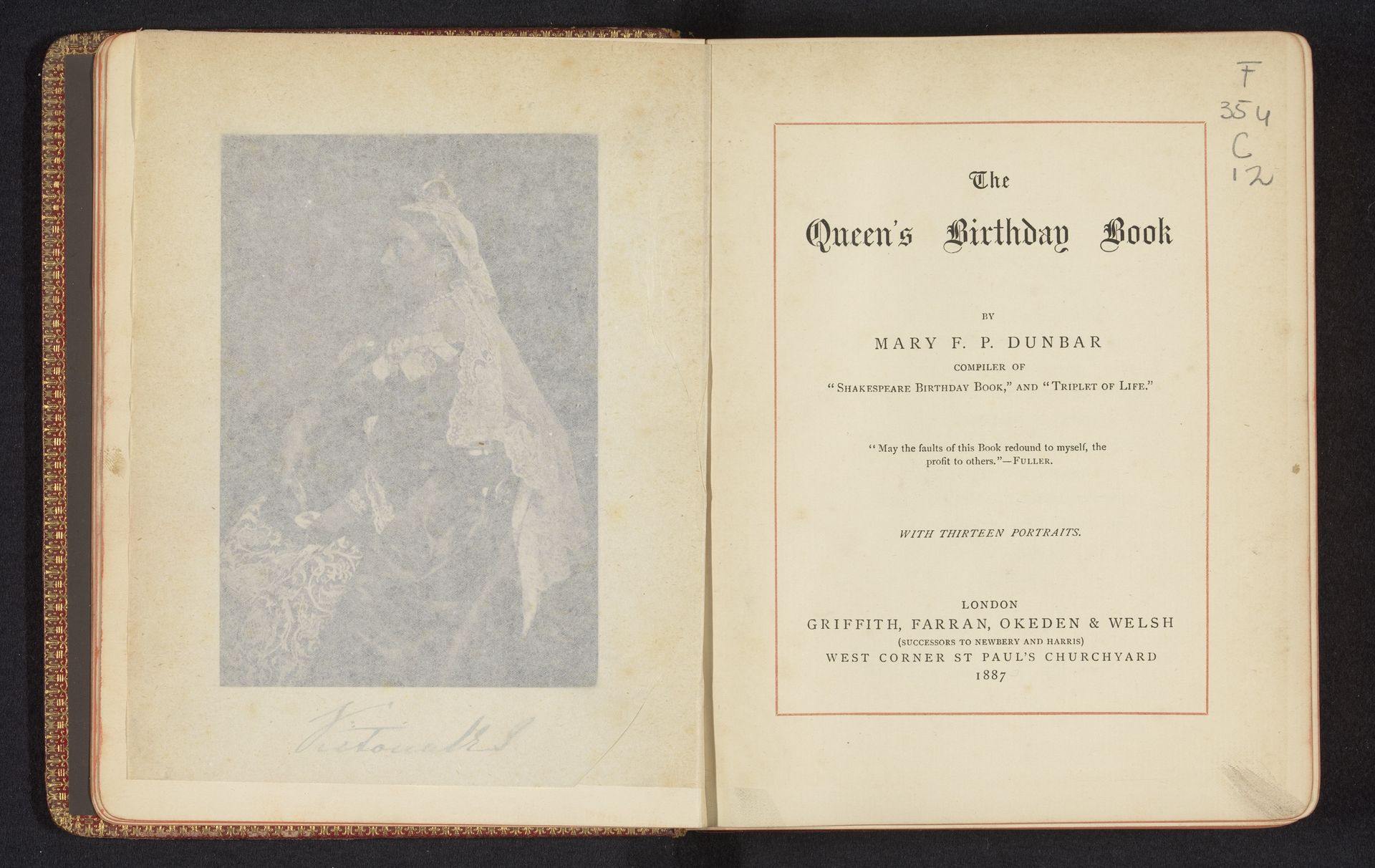 The Queen's birthday-book by Mary F.P. Dunbar