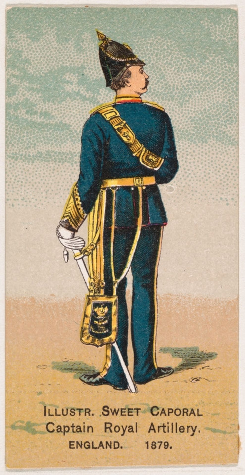 Captain, Royal Artillery, England, 1879, from the Military Series (N224) issued by Kinney Tobacco Company to promote Sweet Caporal Cigarettes by Kinney Brothers Tobacco Company