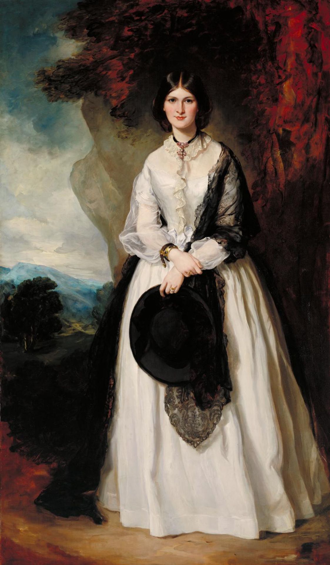 Portrait of a Lady (? Mrs Edmund Peel) by  Sir Francis Grant