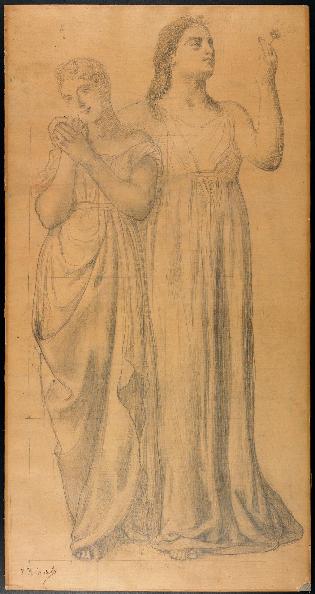 Study for Les Jeunes Filles et la Mort (Death and the Maidens) by Pierre Puvis de Chavannes