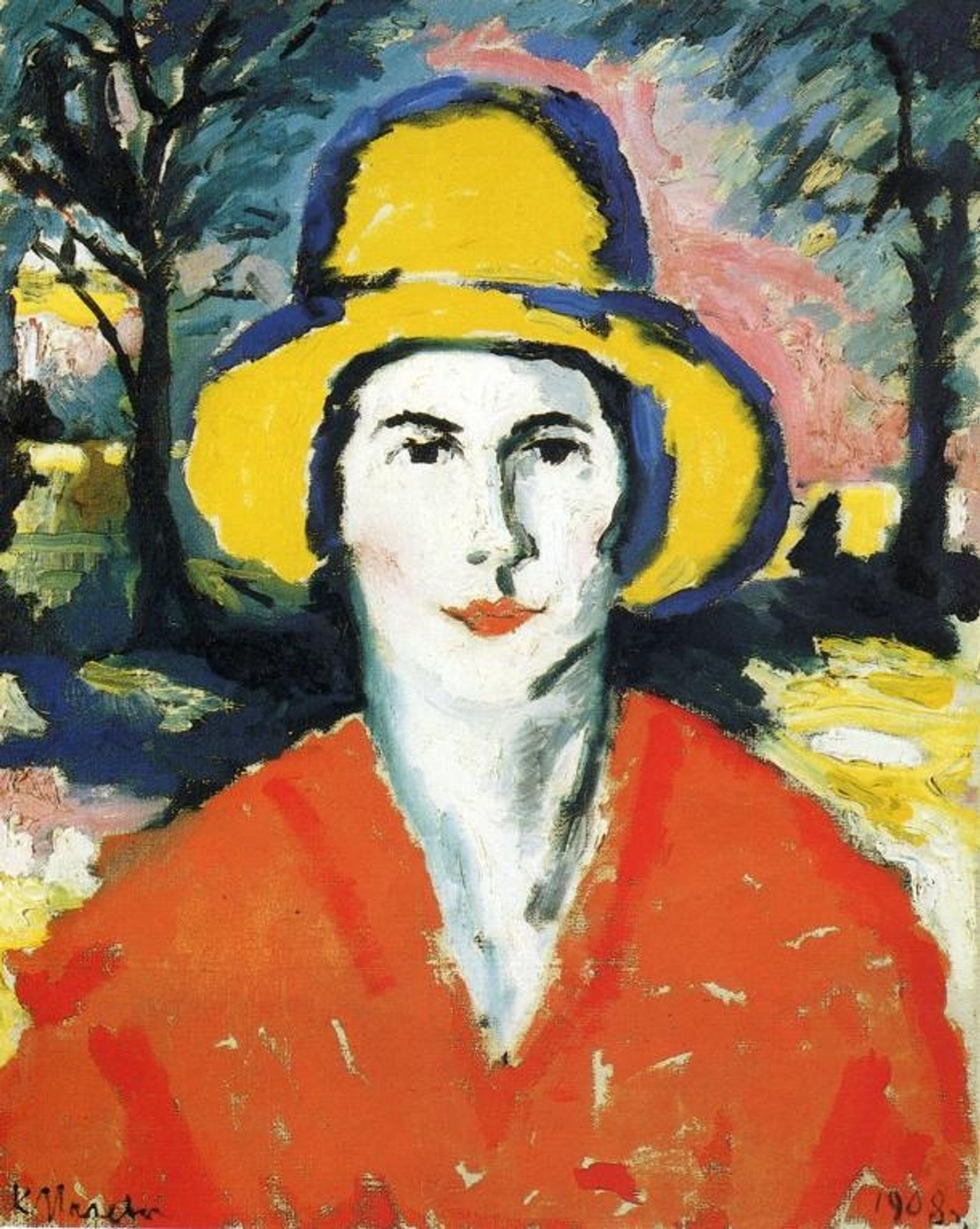 Portrait of Woman in Yellow Hat by Kazimir Malevich