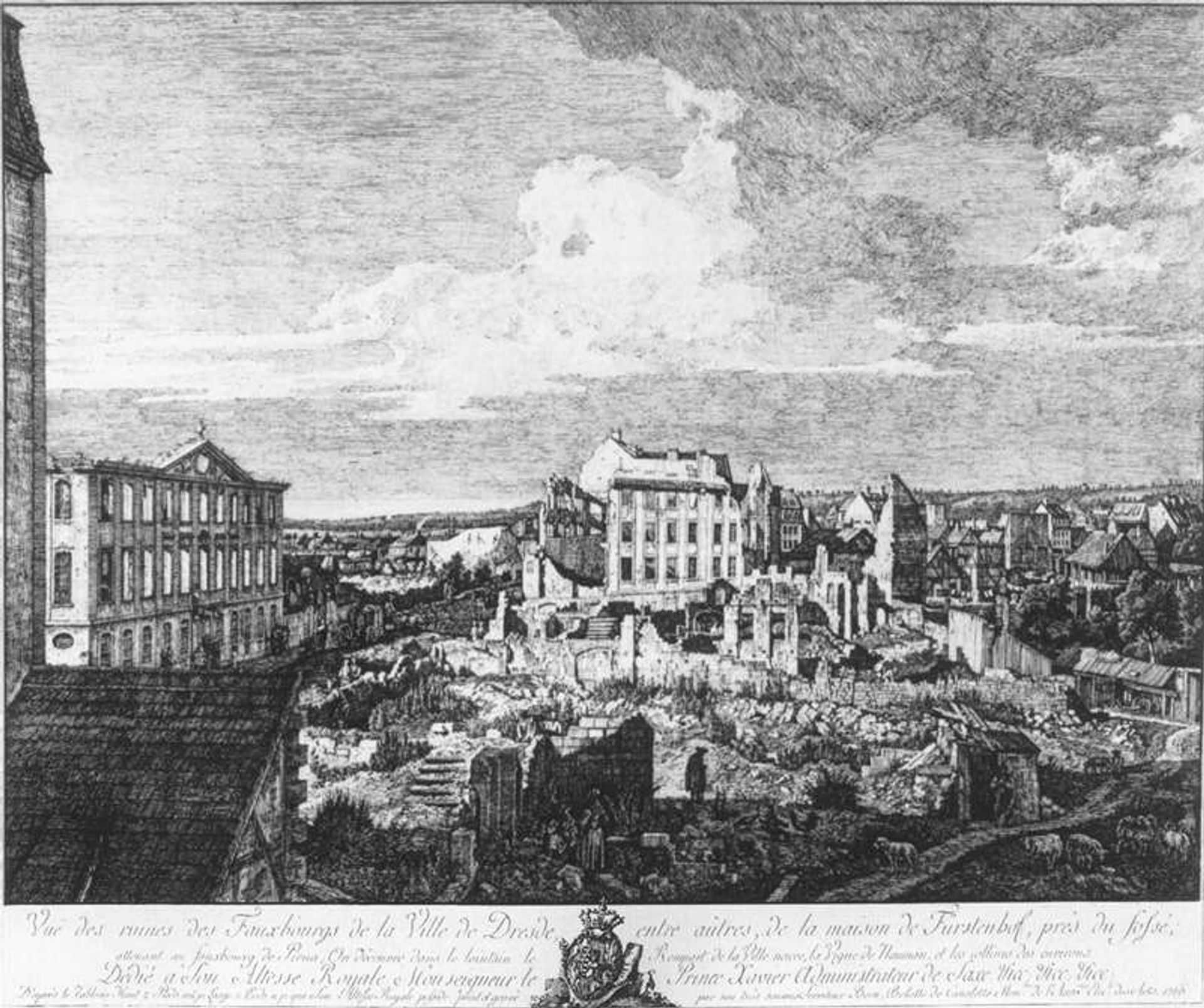 Dresden, the Ruins of the Pirnaische Vorstadt by Bernardo Bellotto