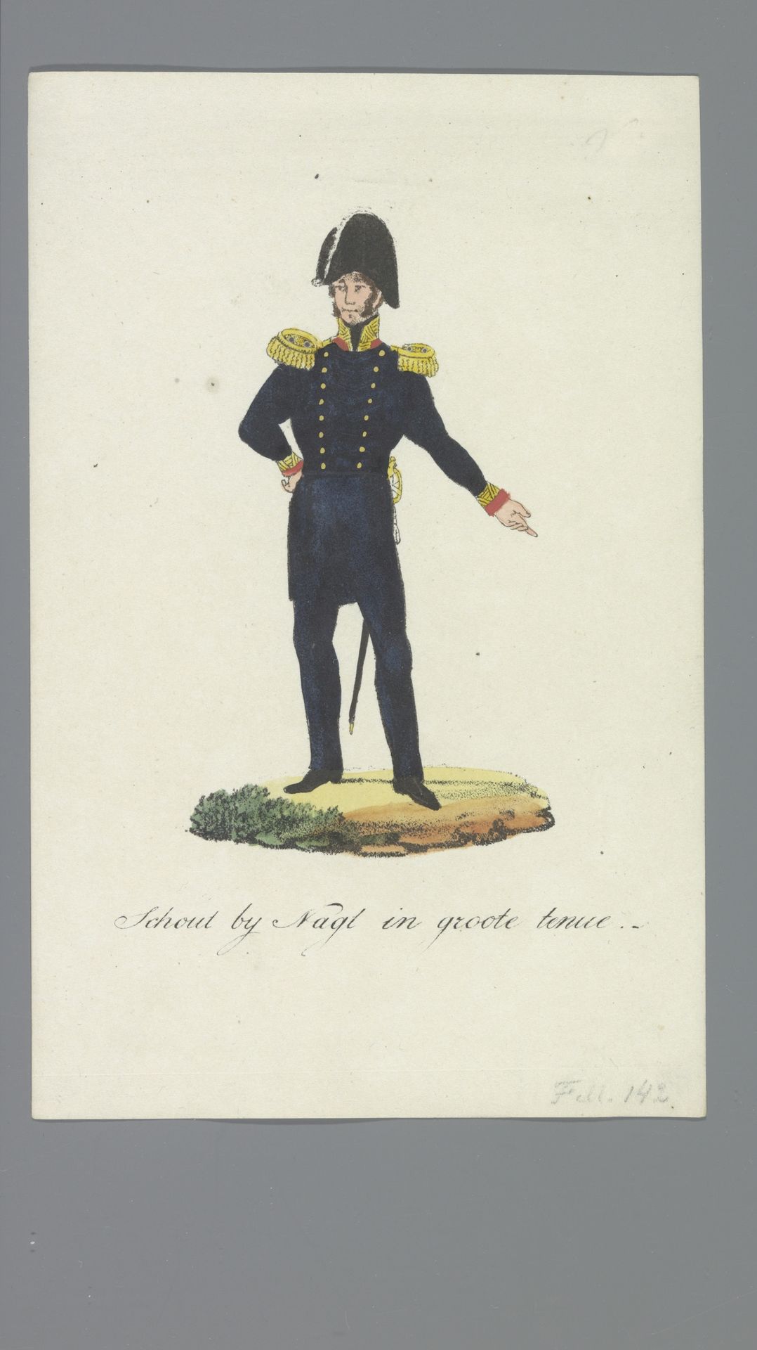 Schout bij Nagt in groote tenue by Albertus Verhoesen