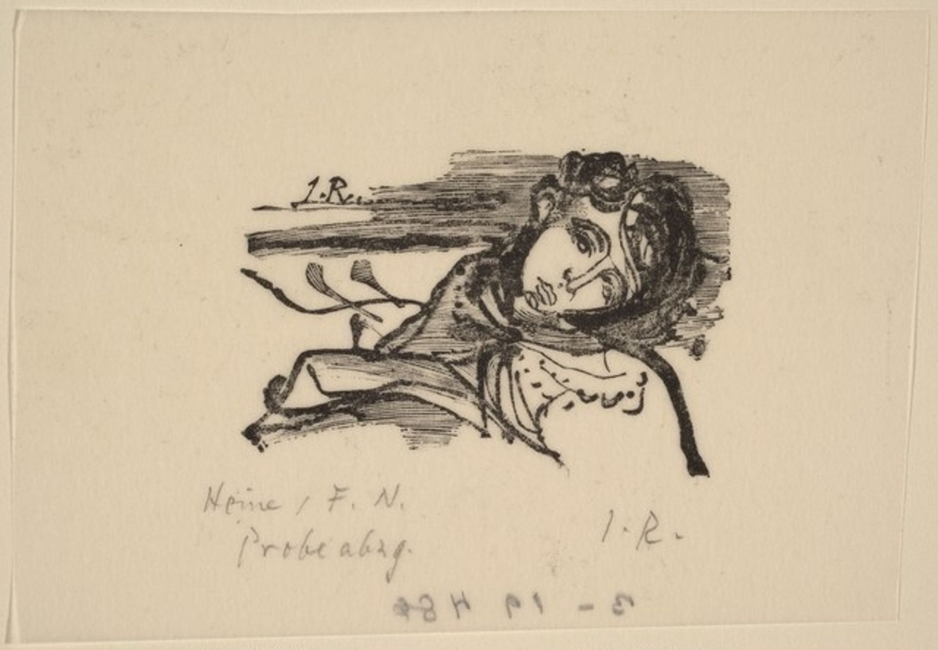 Illustration to Heine, "Florentinische Naechte" by Imre Reiner