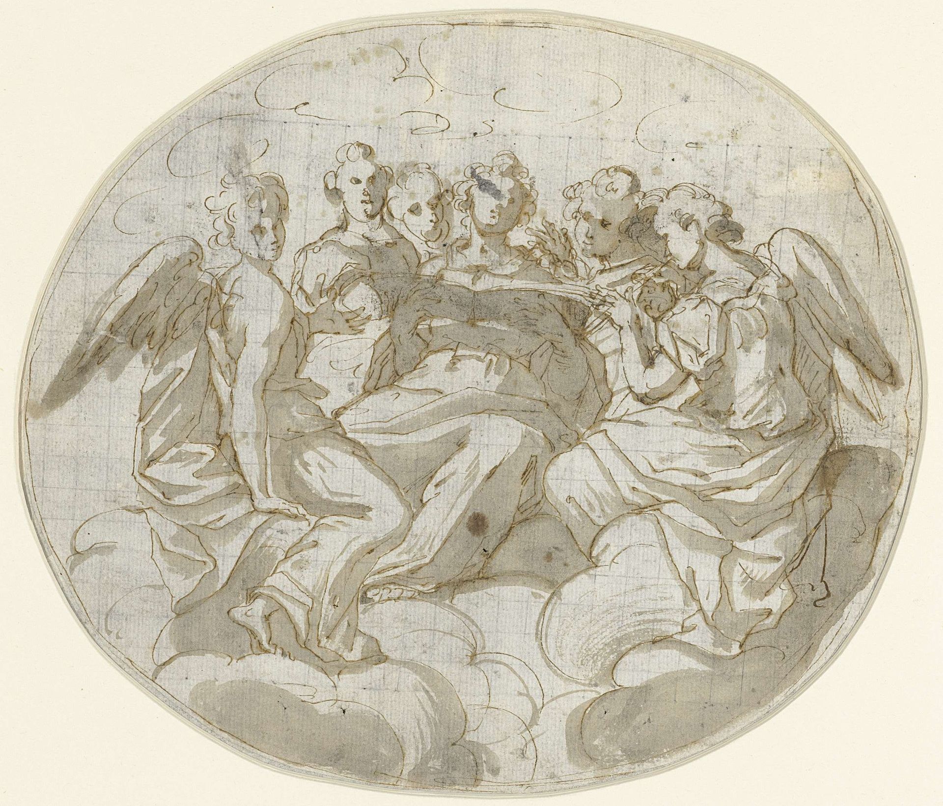 Zingende engelen by Guido Reni