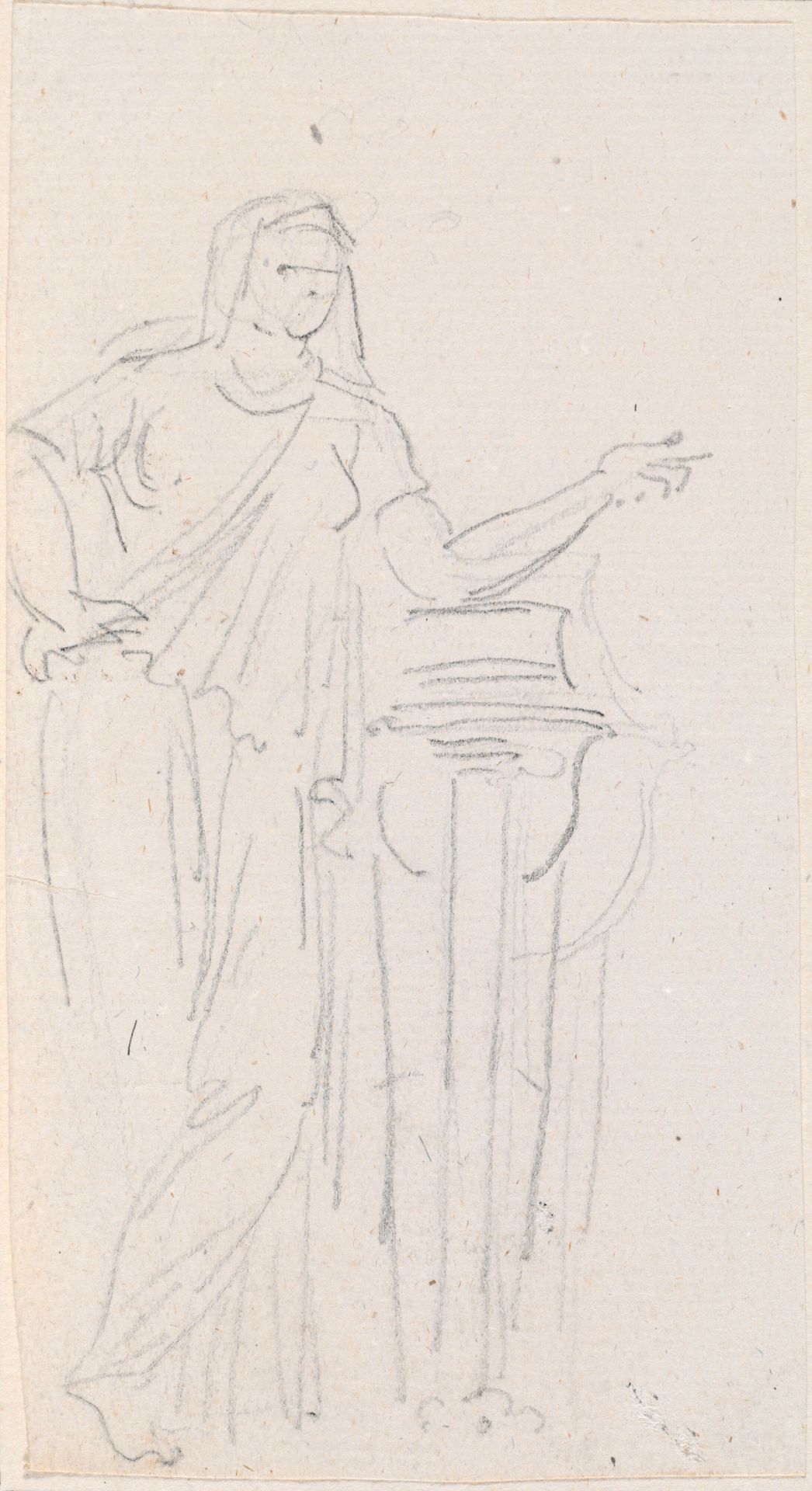 Statue of a Vestal Virgin by Hubert Robert