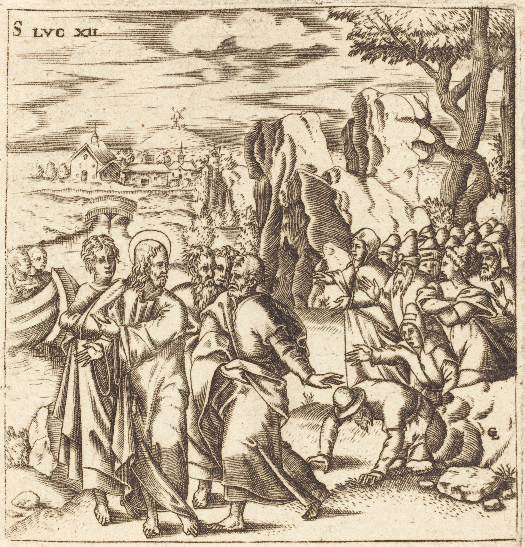 Christ Teaching the Multitude by Léonard Gaultier