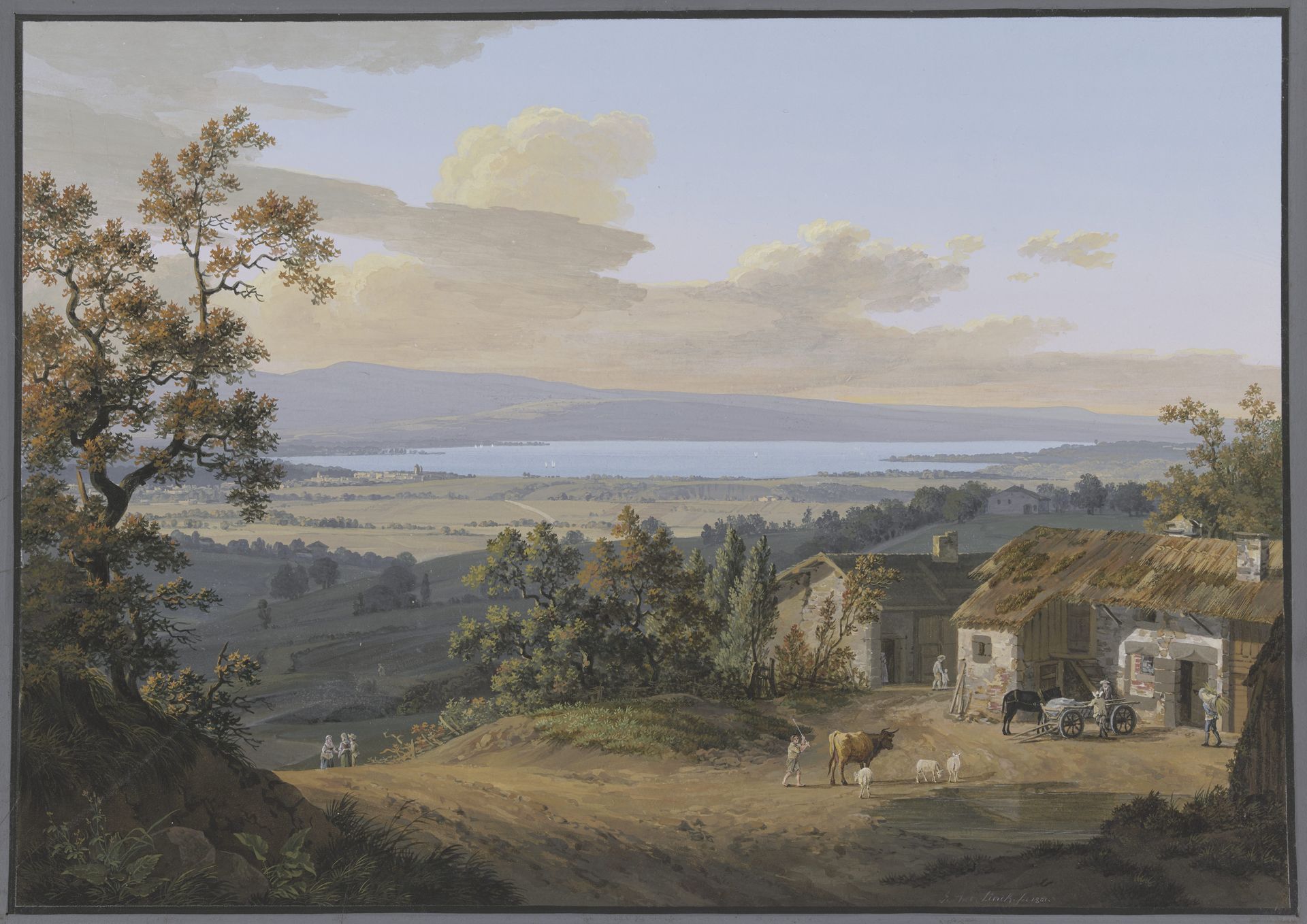 Vue du Lac de Genève (Original Title) by Jean-Antoine Linck