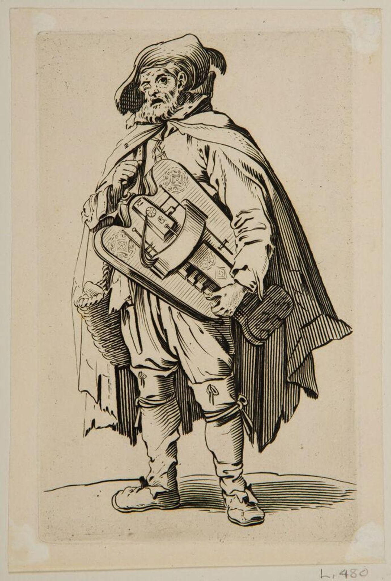 The Hurdy-Gurdy Player by Jacques Callot