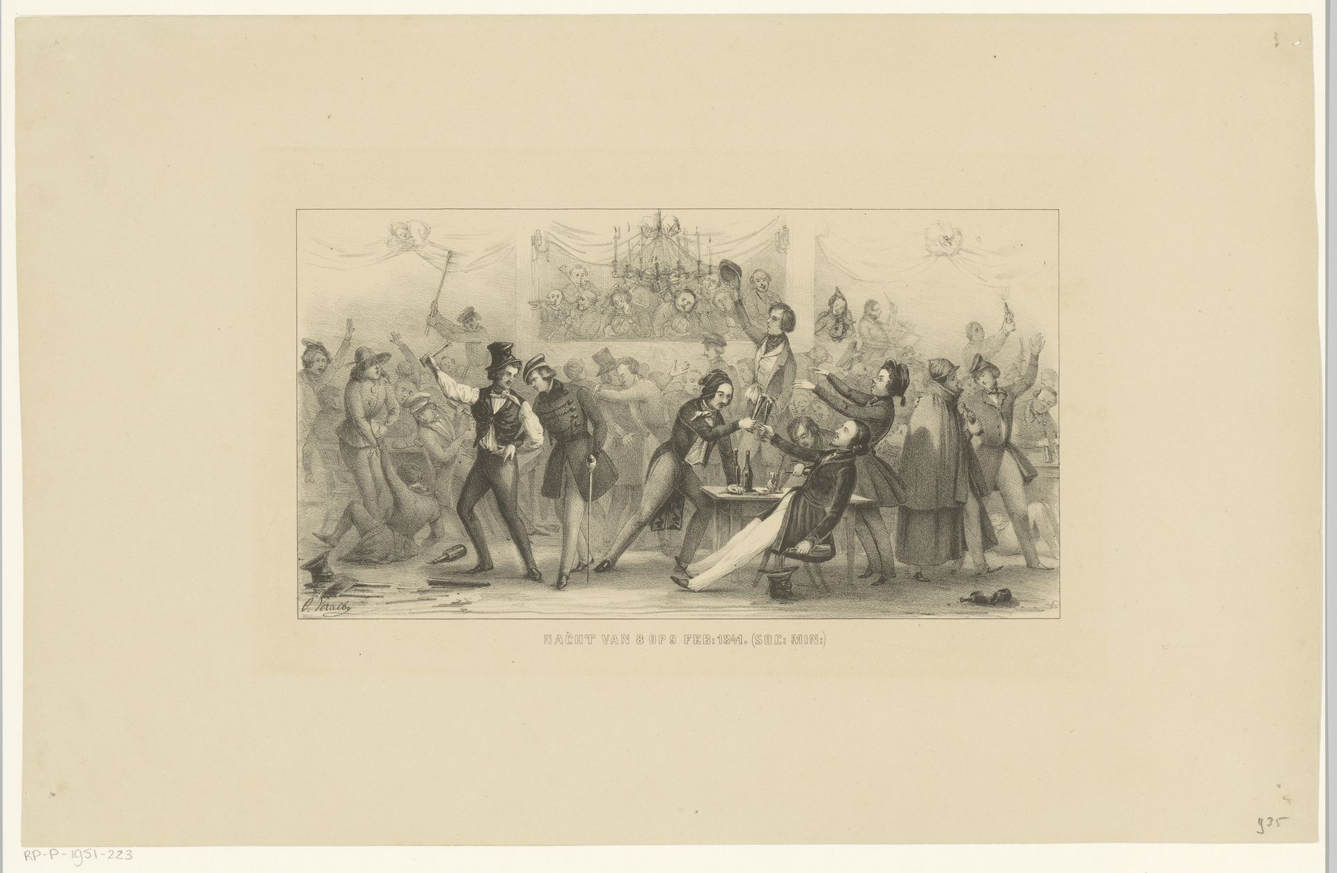 Dronken studenten by Alexander Ver Huell