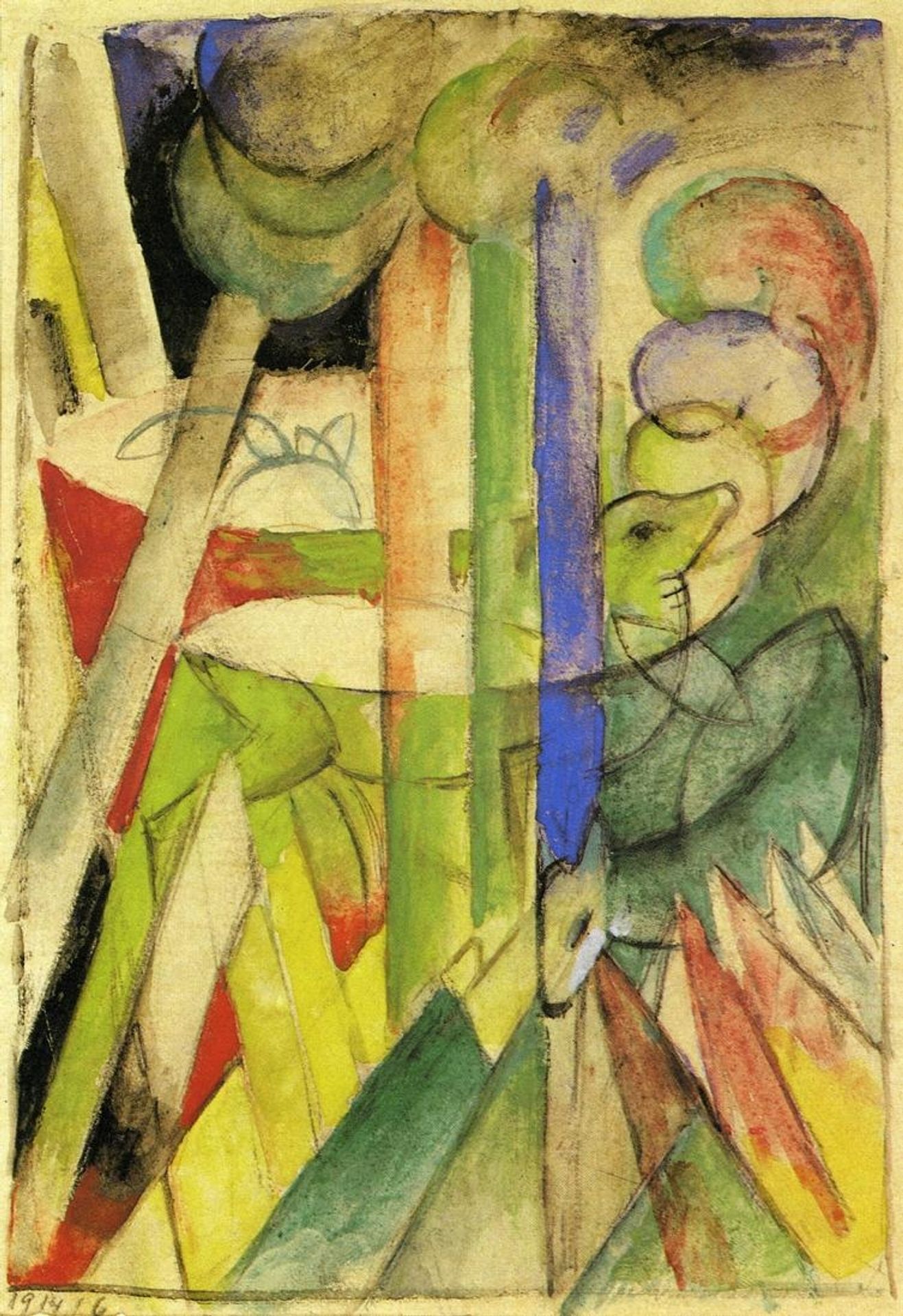 Mountain Goats by Franz Marc