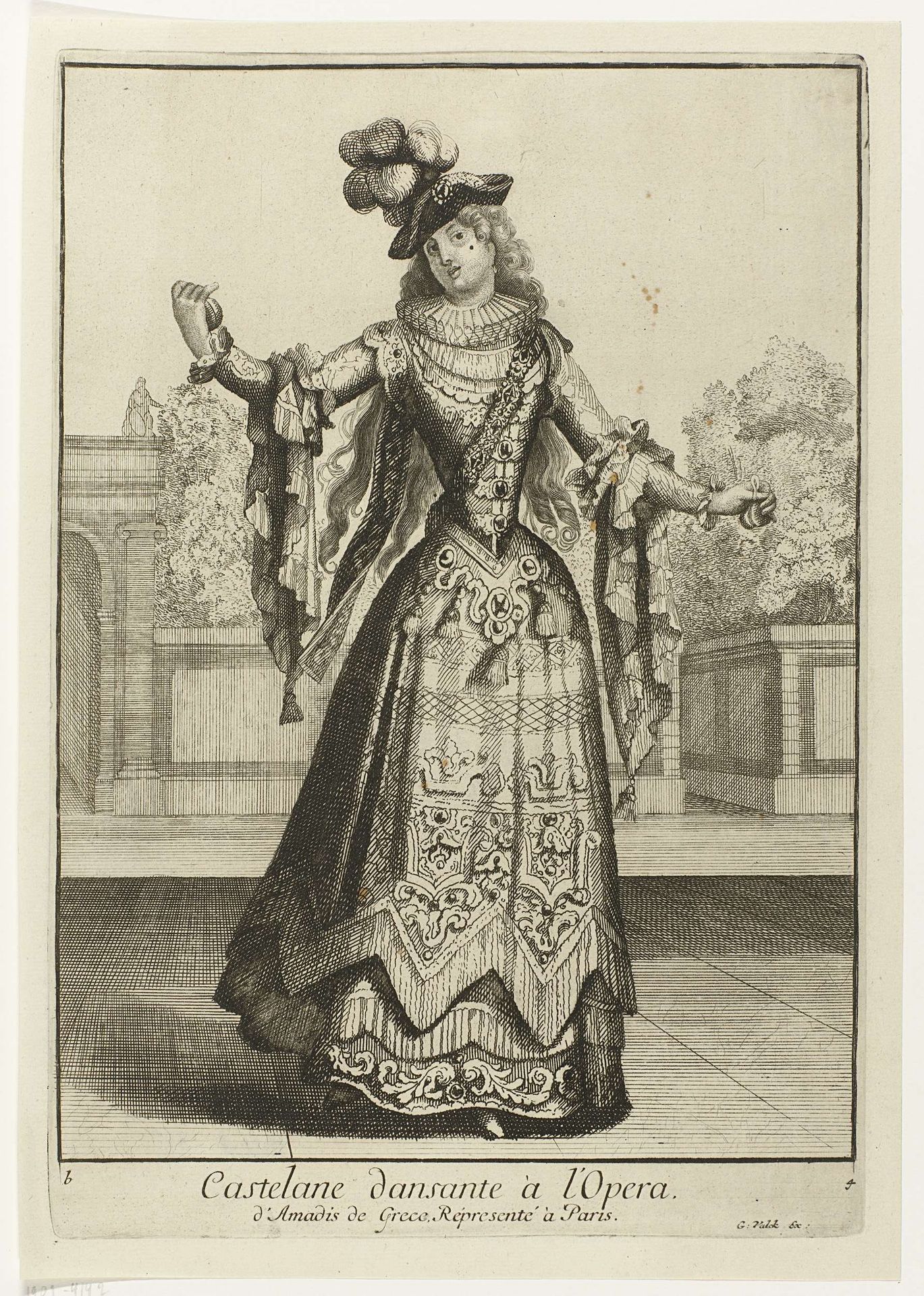 Vrouw met castagnetten by Gerard Valck