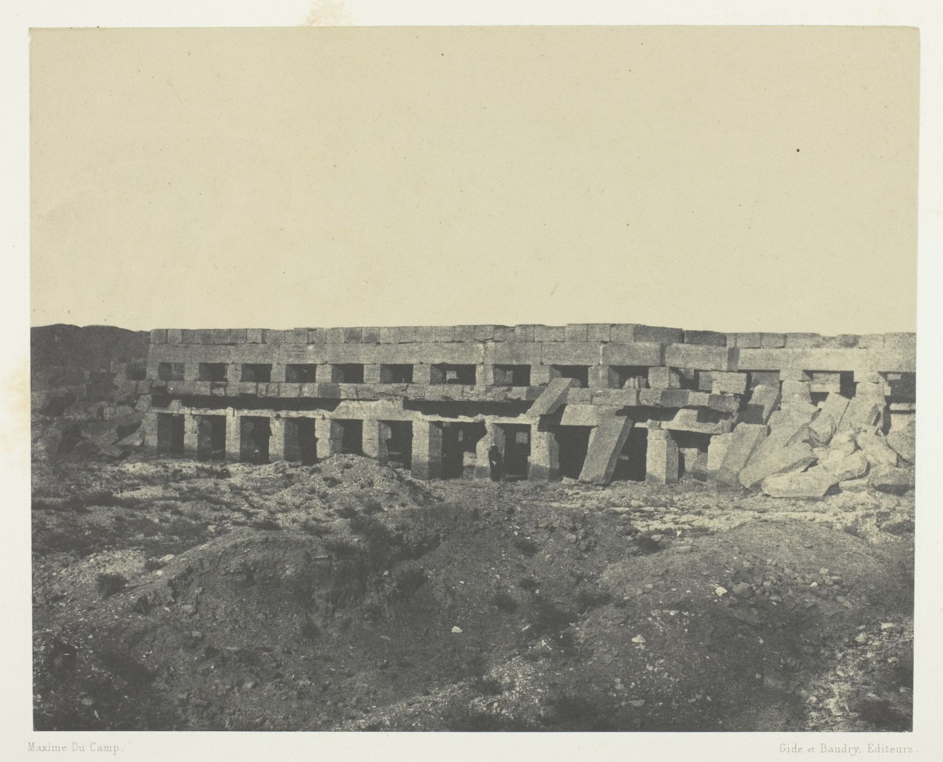 Palais de Karnak, Appartements Privés du Palais, Promenoir de Tôthmès III; Thèbes by Maxime Du Camp