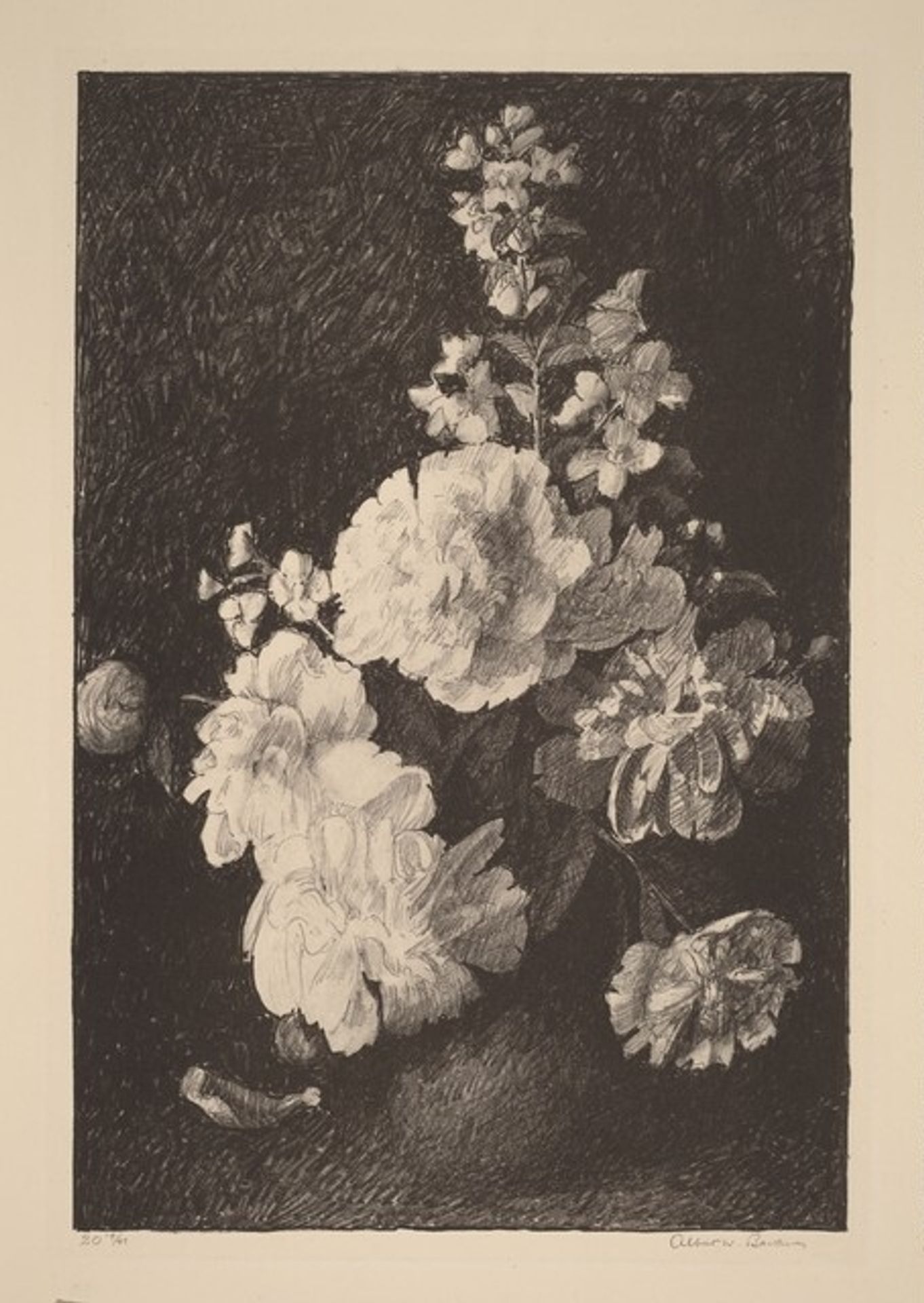 Peonies by Albert W. Barker