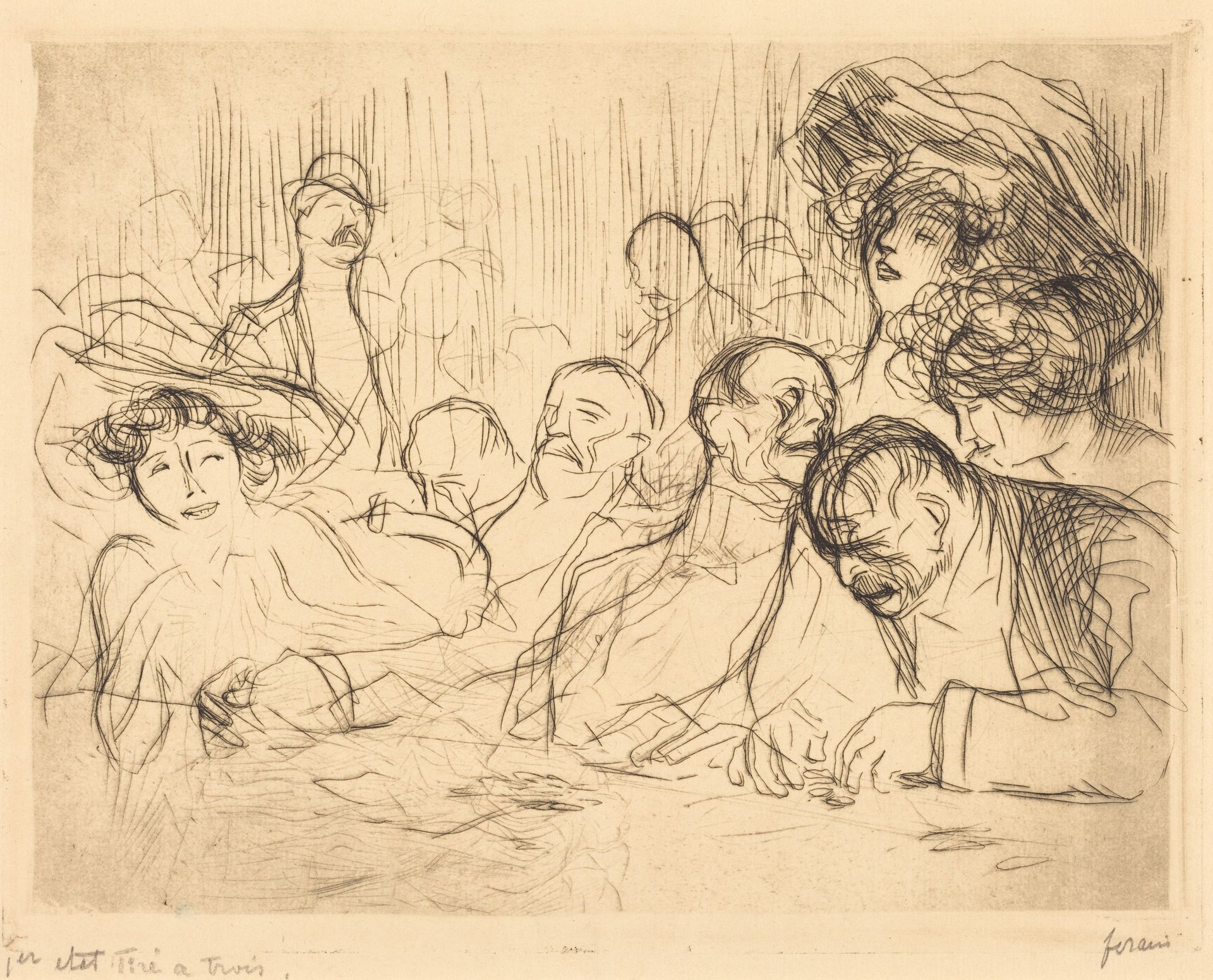At the Gambling Table (first plate) by Jean-Louis Forain
